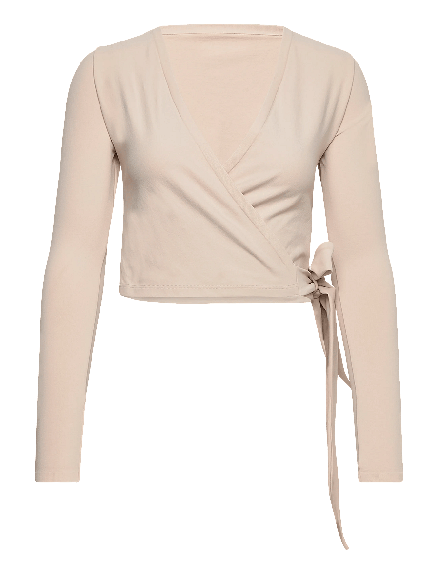 aim´n - Shape Seamless Wrap Long Sleeve - langarmshirts - sand - 1