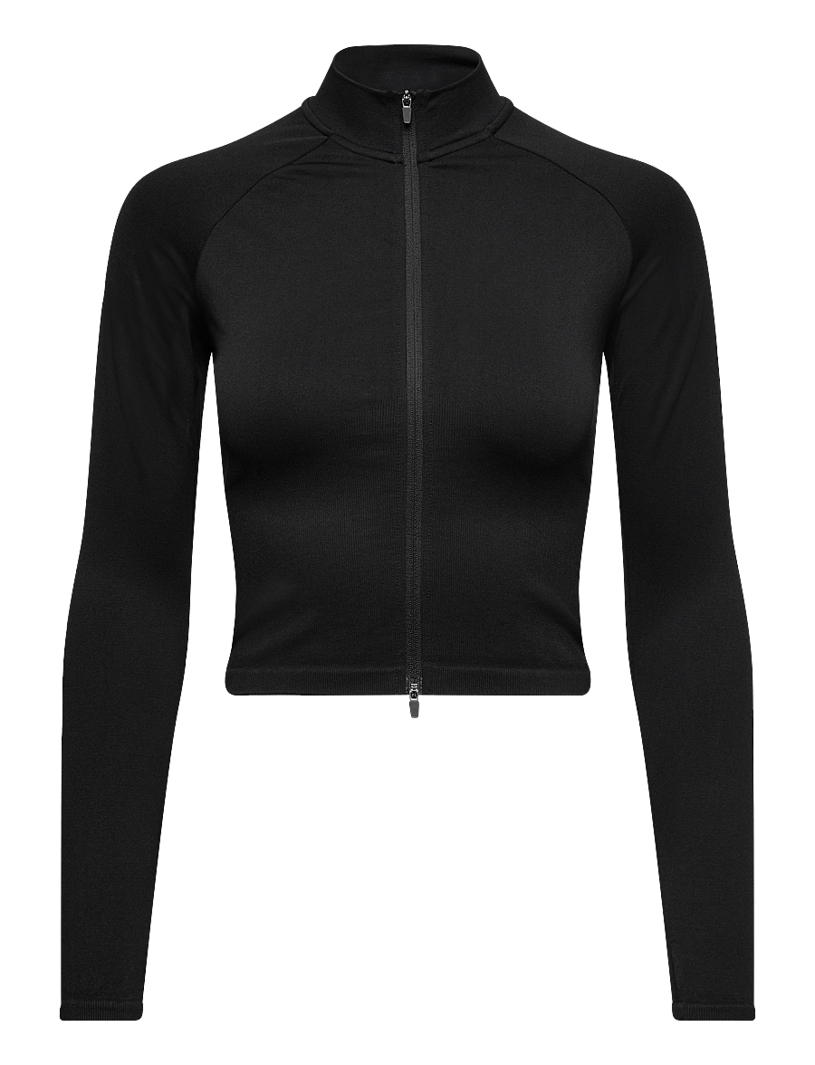 aim´n - Shape Seamless Zip Jacket - oberteile - black - 1