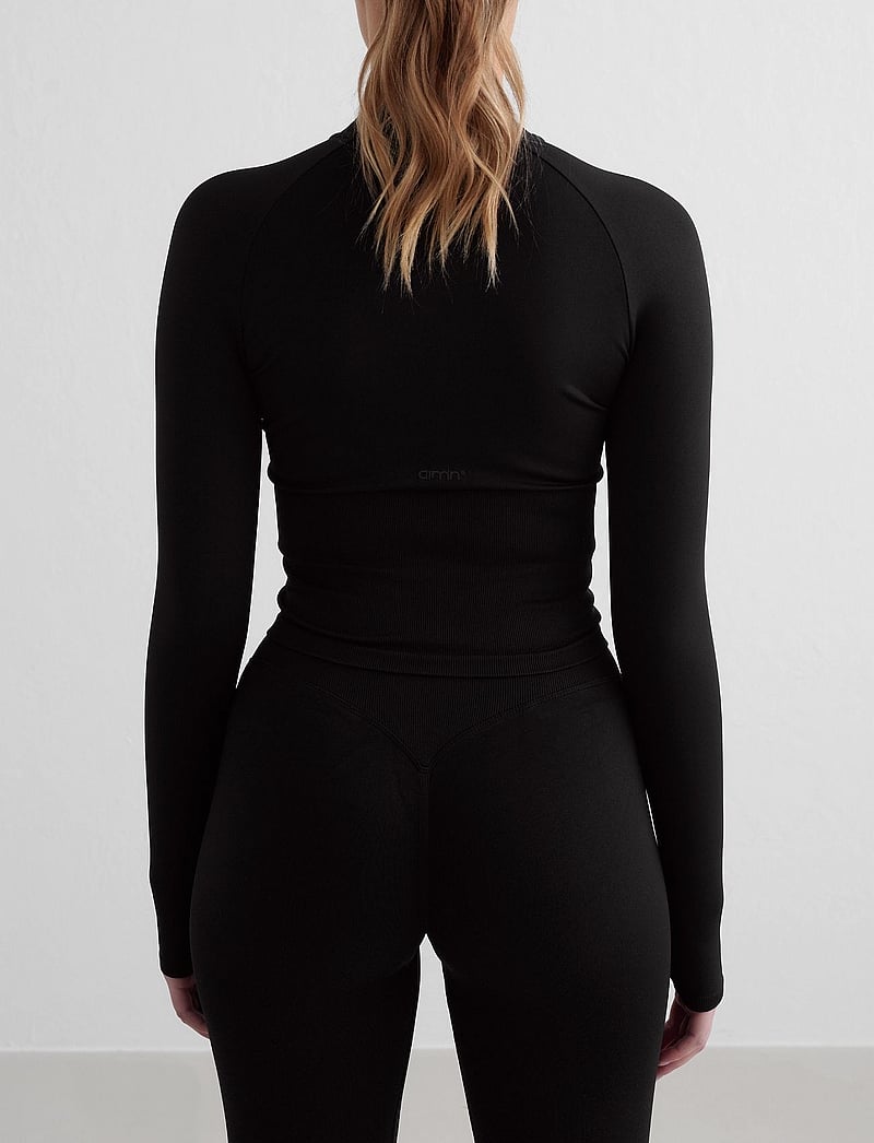 aim´n - Shape Seamless Zip Jacket - sportjacken - black - 3