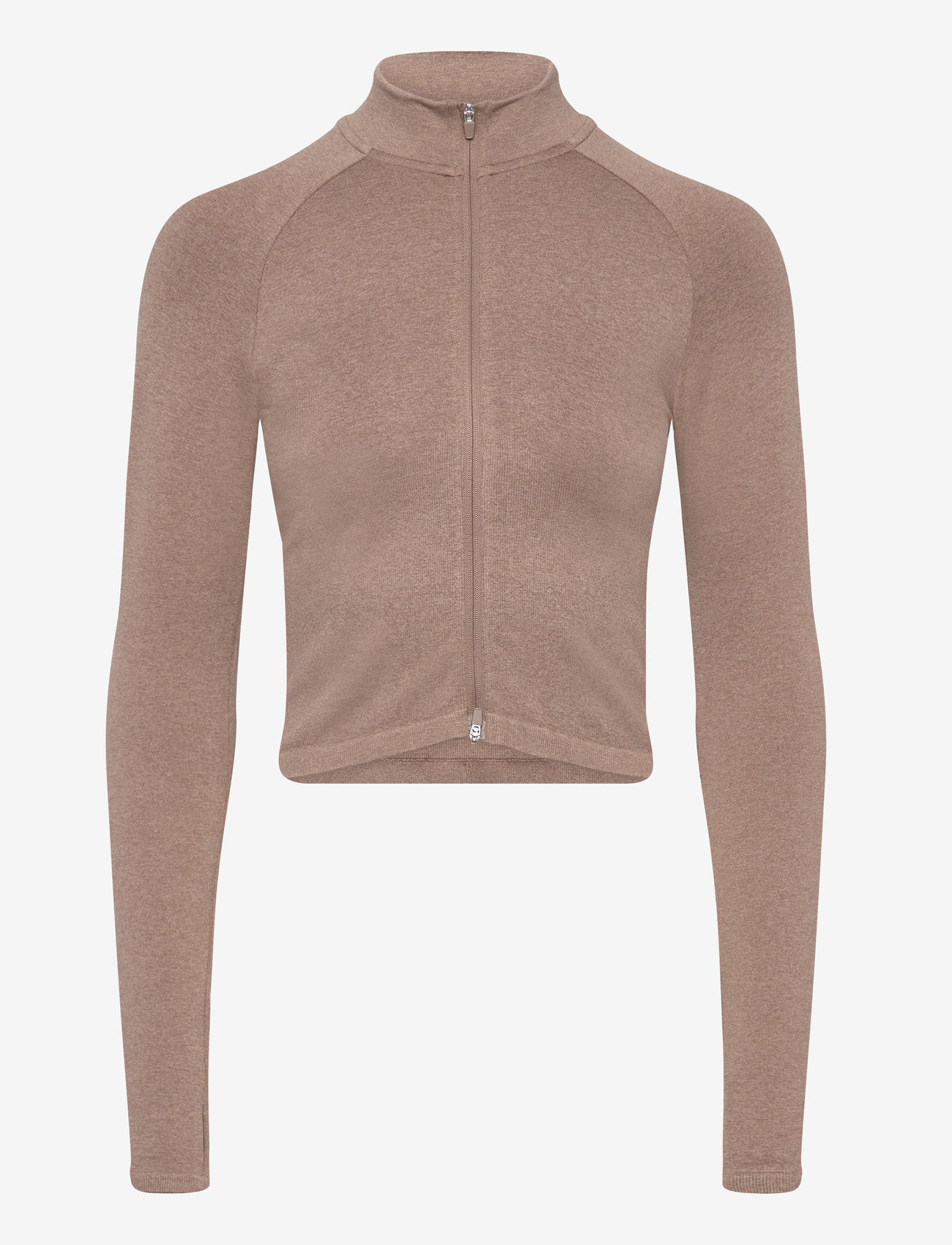 aim´n - Shape Seamless Zip Jacket - oberteile - espresso melange - 1