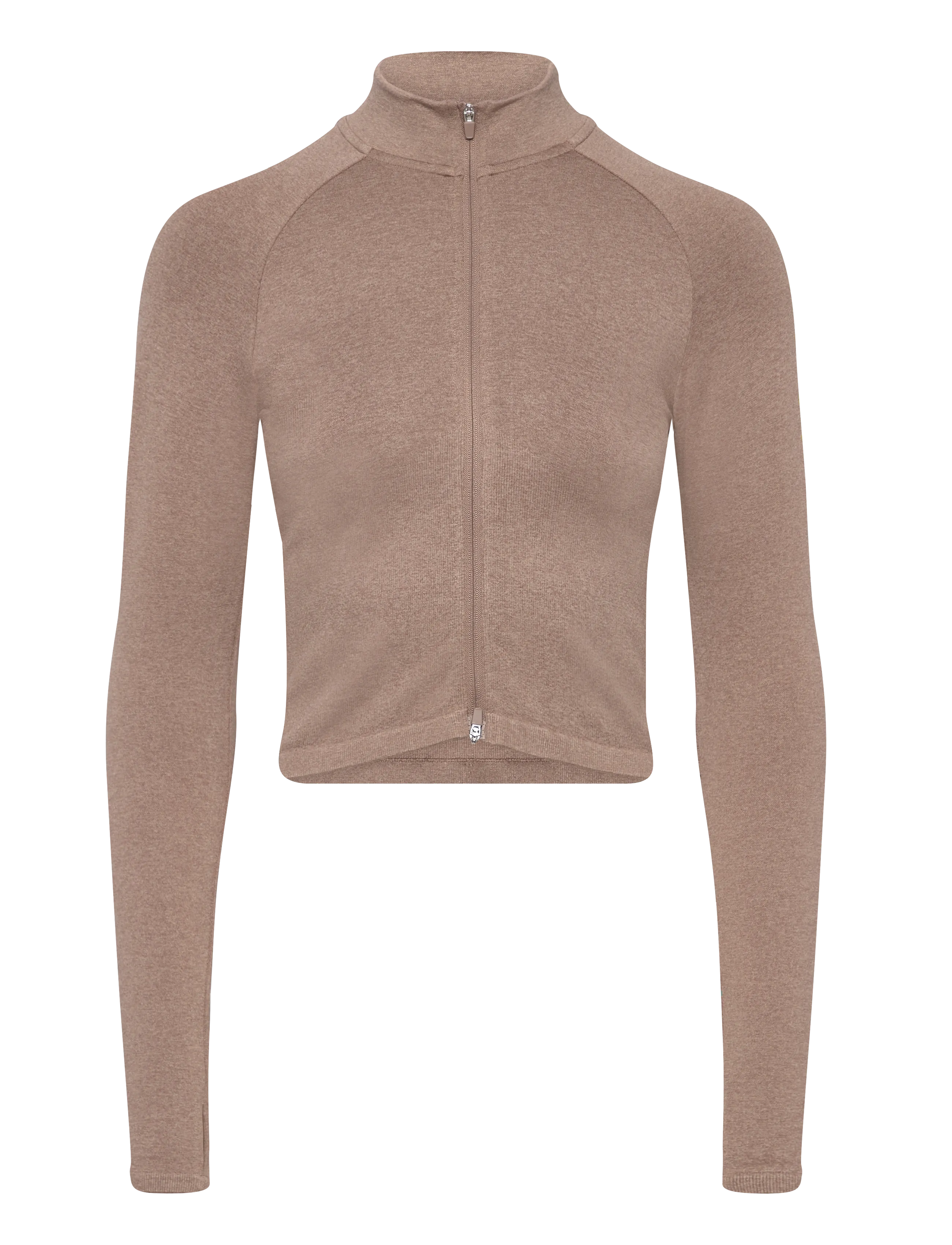 Shape Seamless Zip Jacket - ESPRESSO MELANGE
