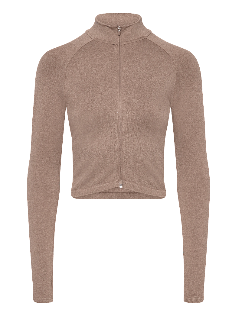 aim´n - Shape Seamless Zip Jacket - oberteile - espresso melange - 1