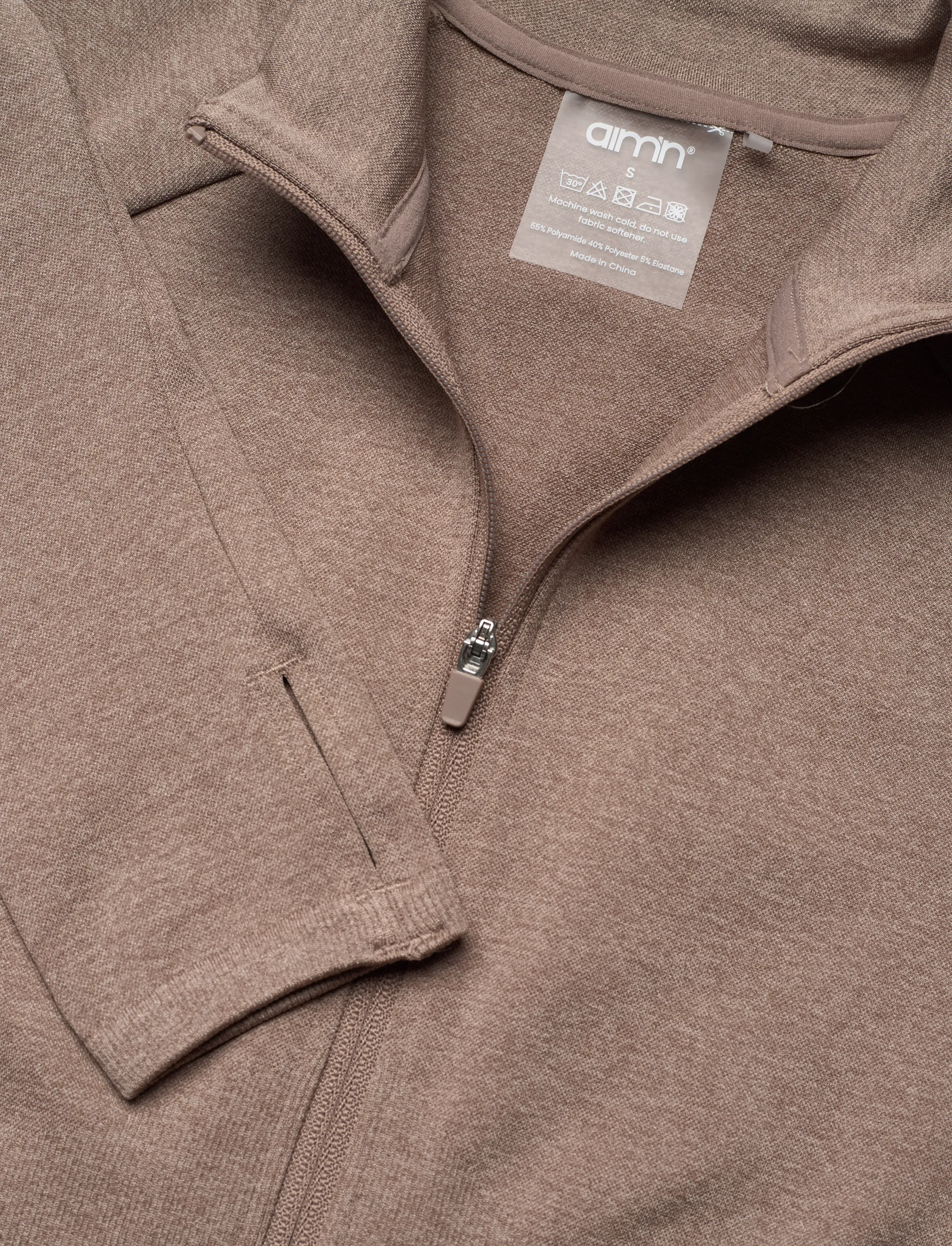 aim´n - Shape Seamless Zip Jacket - Överdelar - espresso melange - 5