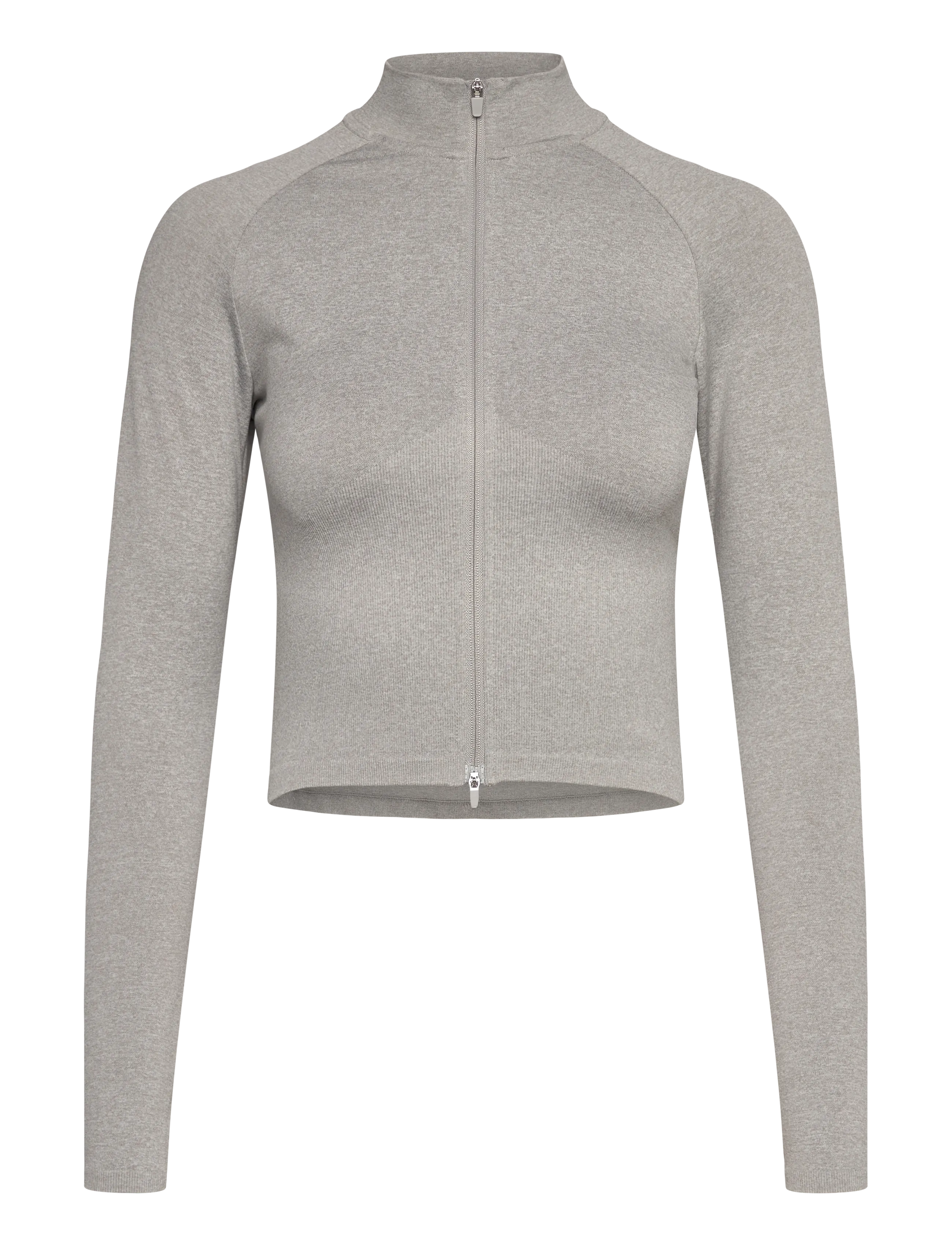 Shape Seamless Zip Jacket - GREY MELANGE