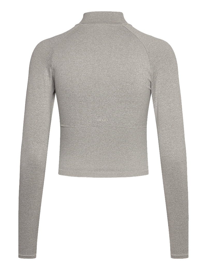 aim´n - Shape Seamless Zip Jacket - oberteile - grey melange - 2
