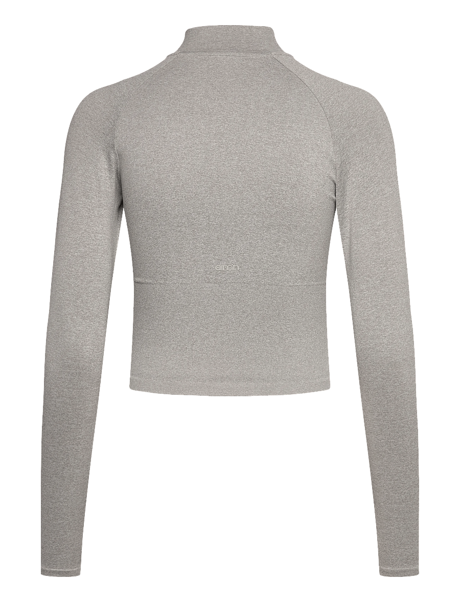 aim´n - Shape Seamless Zip Jacket - Överdelar - grey melange - 2