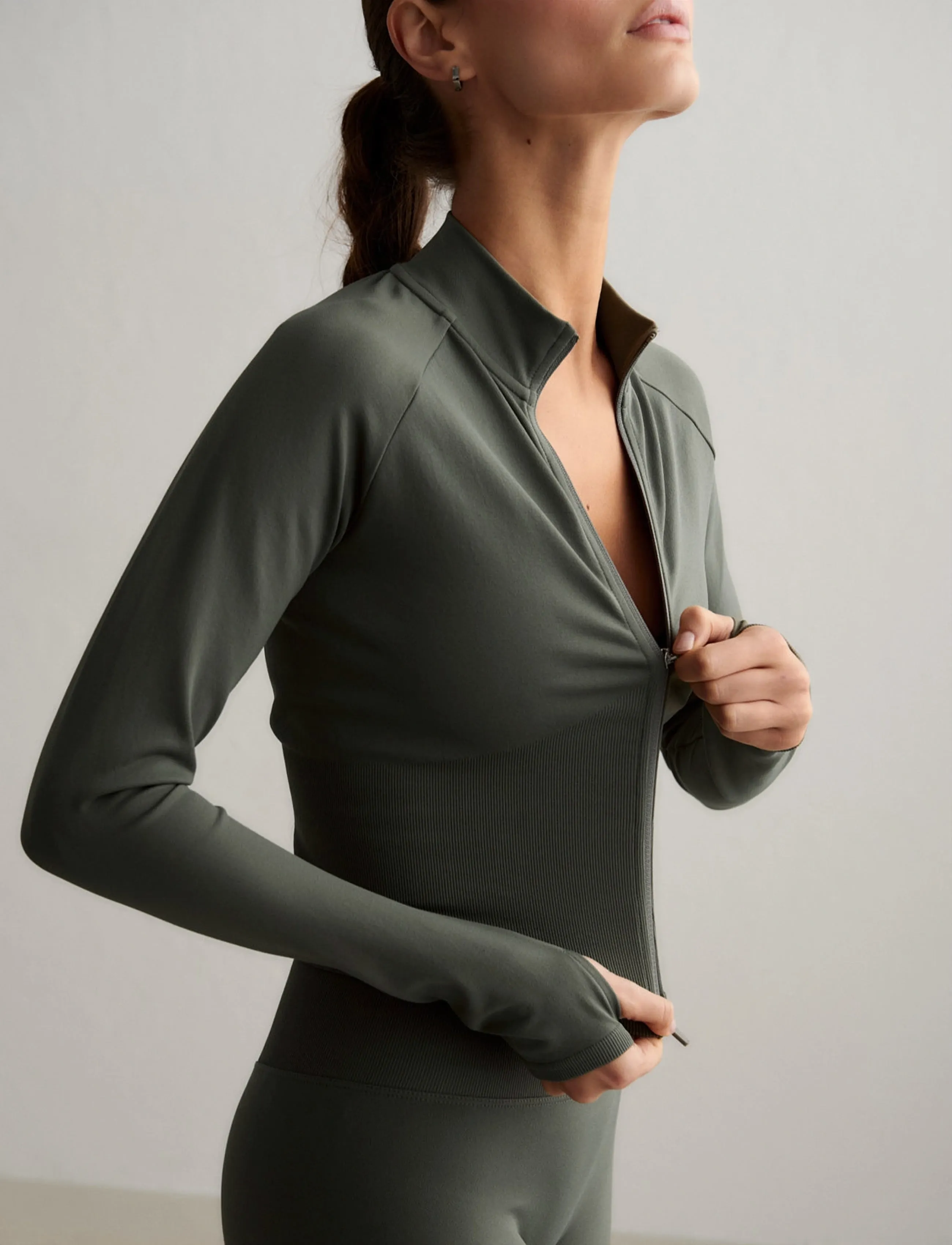 Aimn Shape Seamless Zip Jacket träningsjackor dam – bild 5