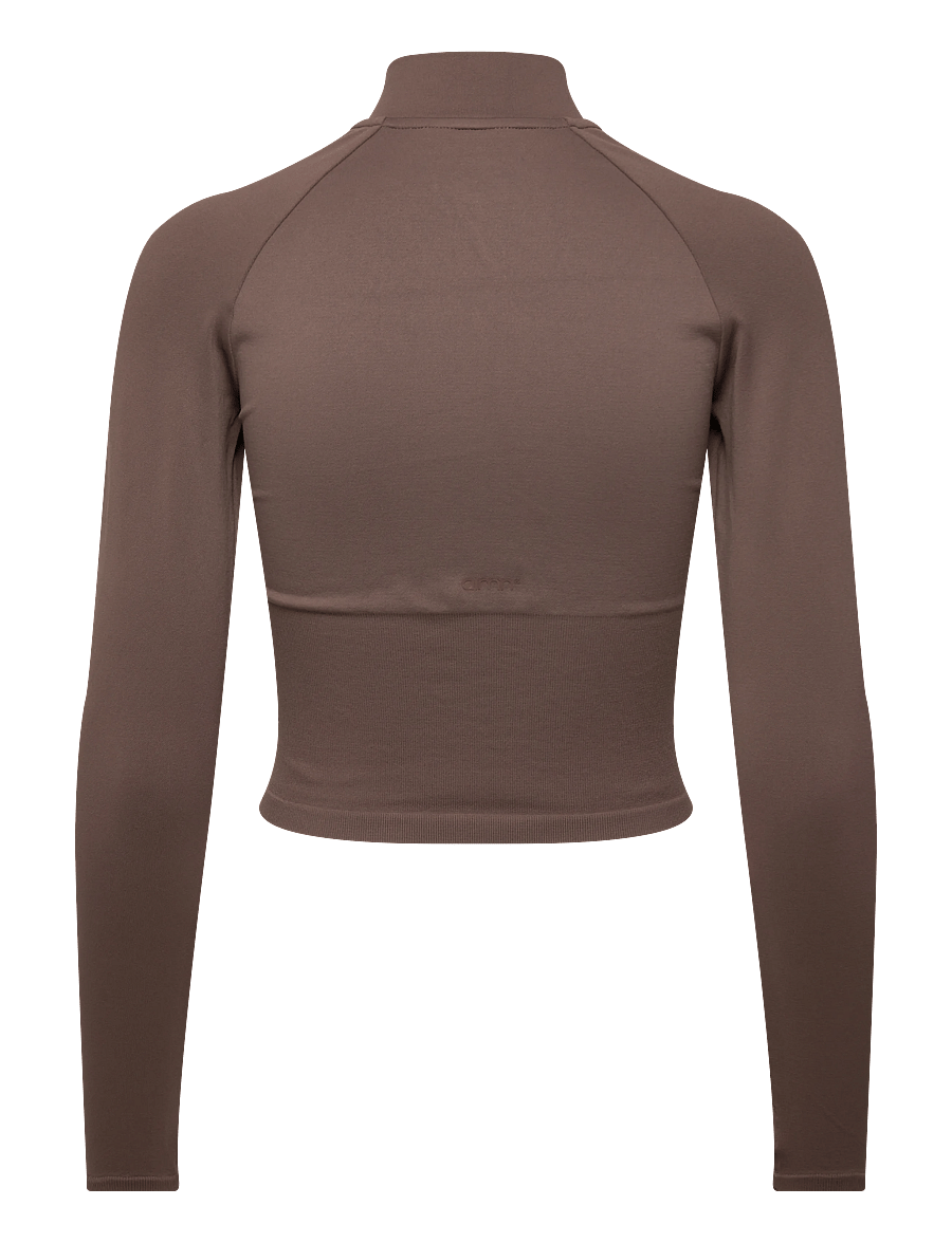 aim´n - Shape Seamless Zip Jacket - Överdelar - macchiato - 2
