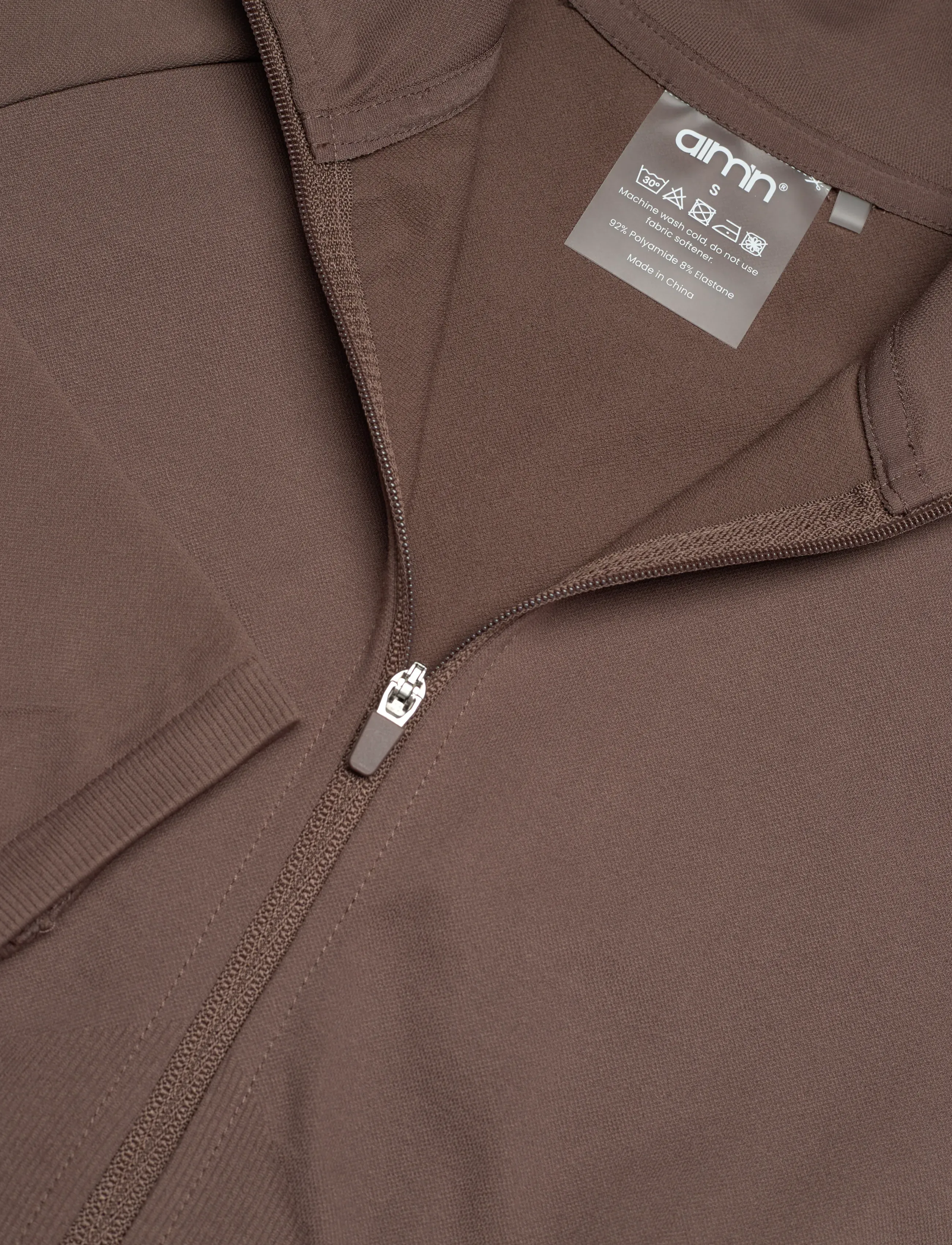 aim´n - Shape Seamless Zip Jacket - Överdelar - macchiato - 4