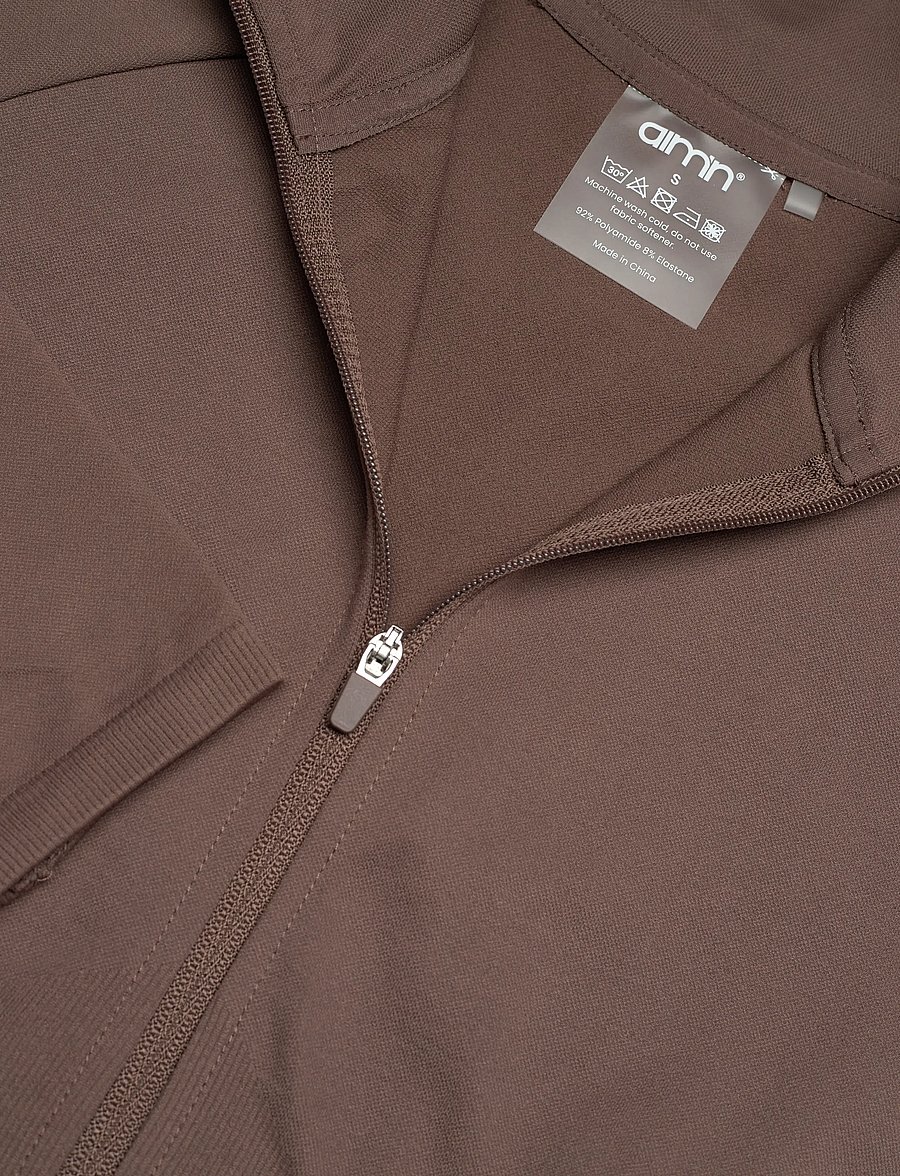 aim´n - Shape Seamless Zip Jacket - Överdelar - macchiato - 4