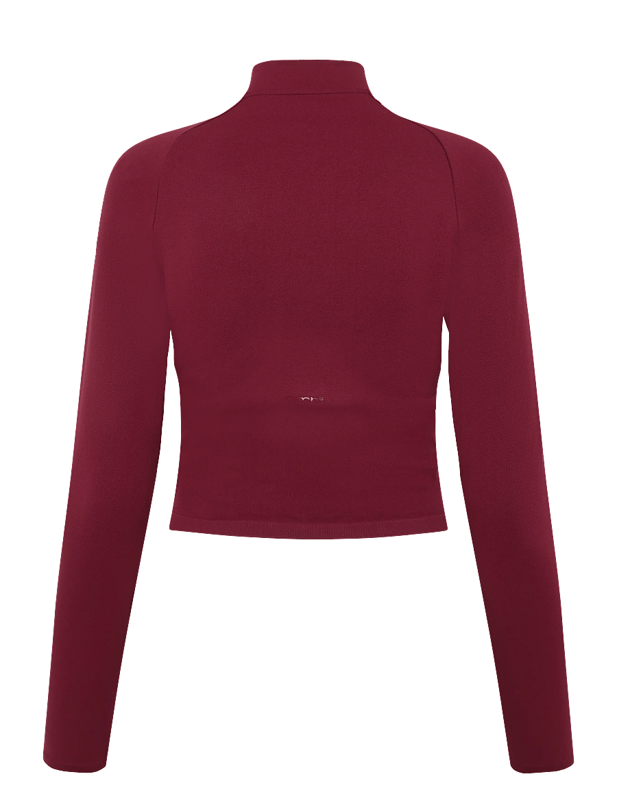 aim´n - Shape Seamless Zip Jacket - overdele - merlot - 2