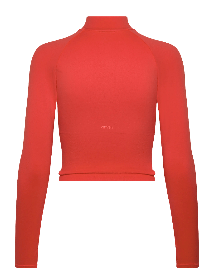 aim´n - Shape Seamless Zip Jacket - Överdelar - tangerine - 2