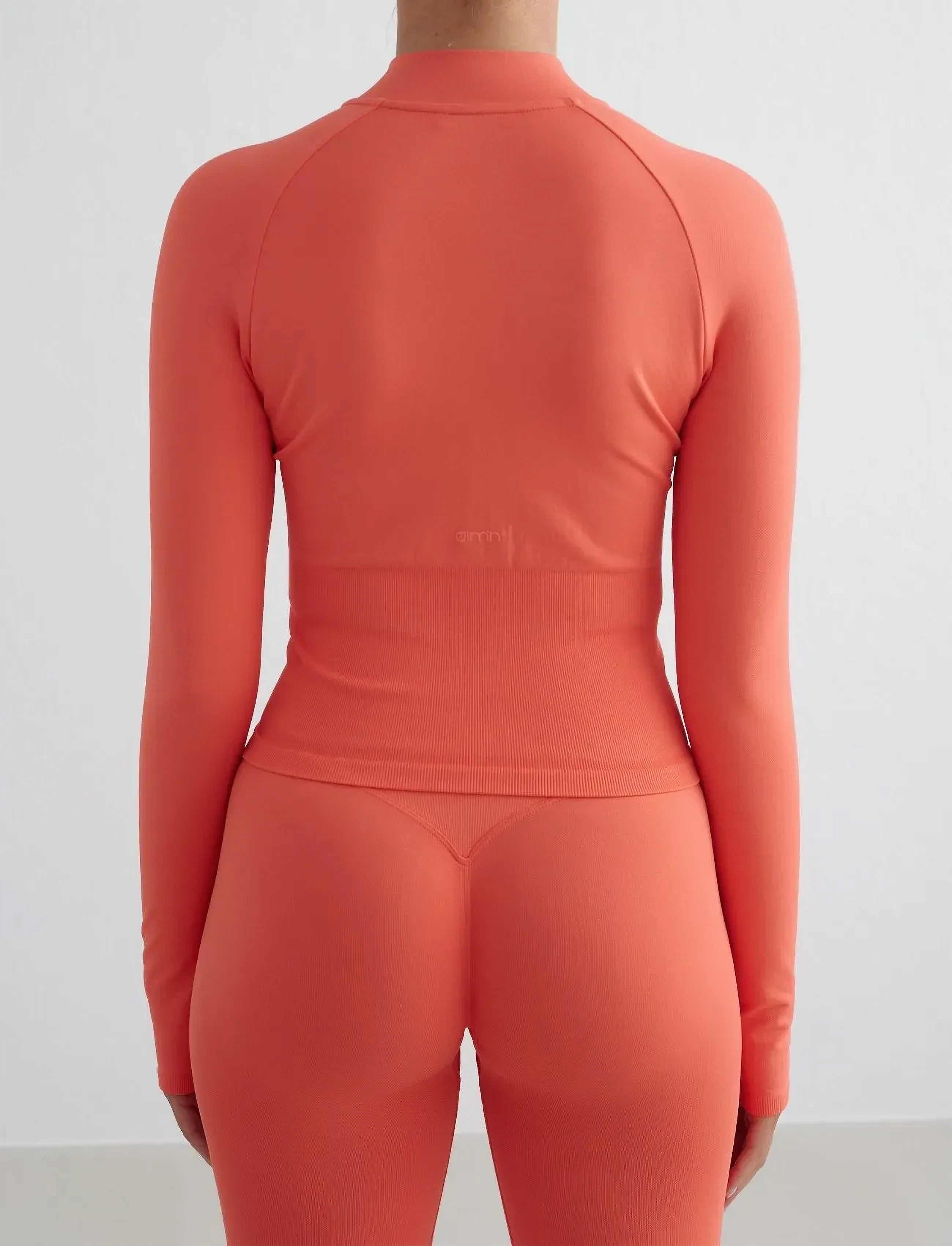 aim´n - Shape Seamless Zip Jacket - Överdelar - tangerine - 3