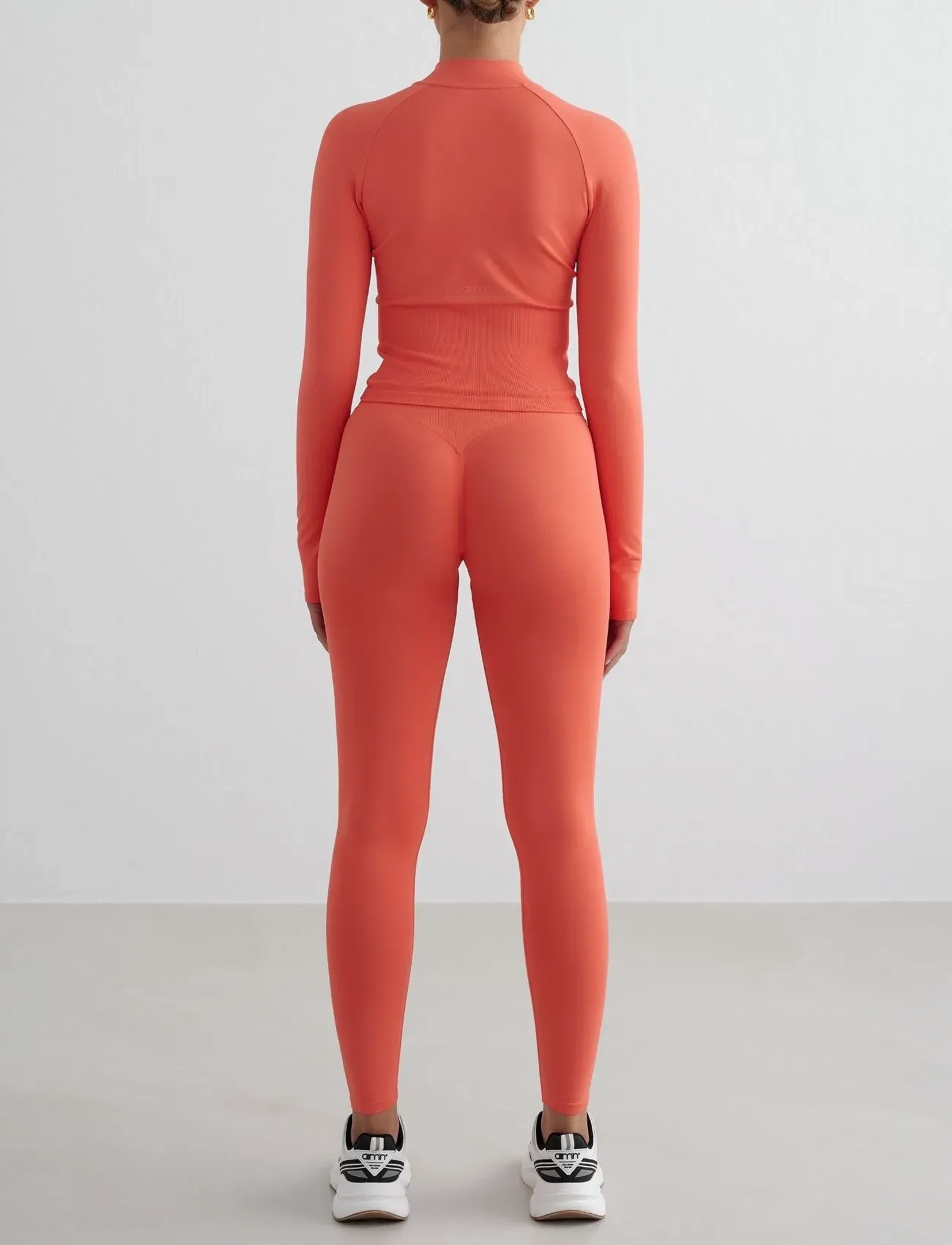 aim´n - Shape Seamless Zip Jacket - Överdelar - tangerine - 5