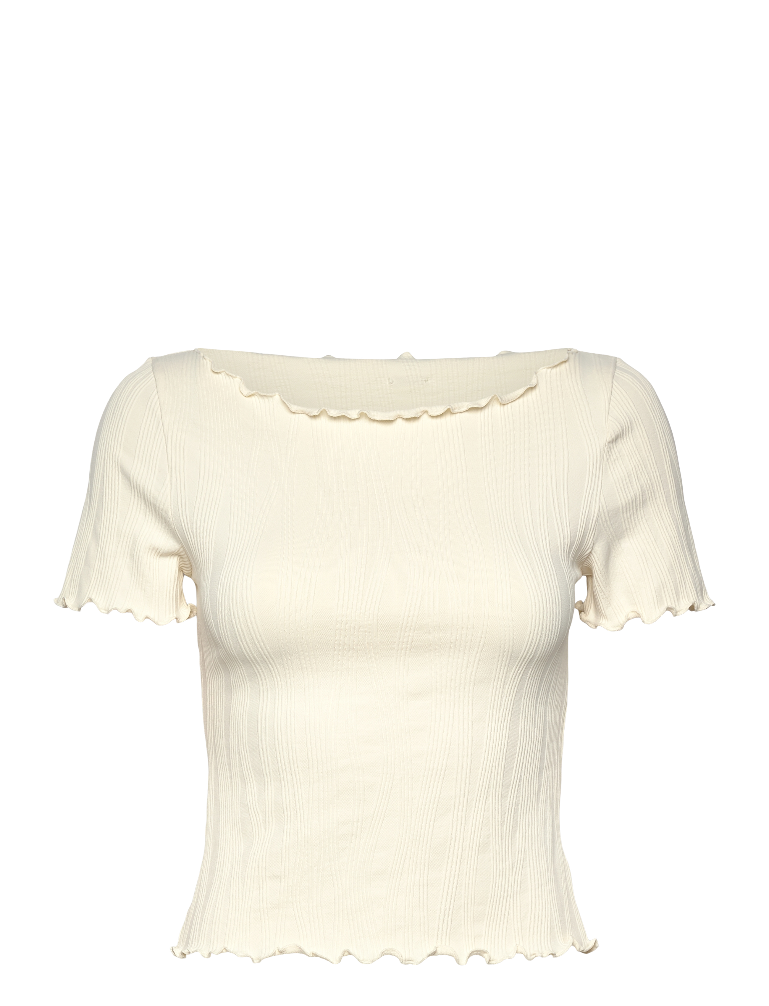 AIM ́N Tulip Kurz Sleeve Oberteil Weiß - M - Damen