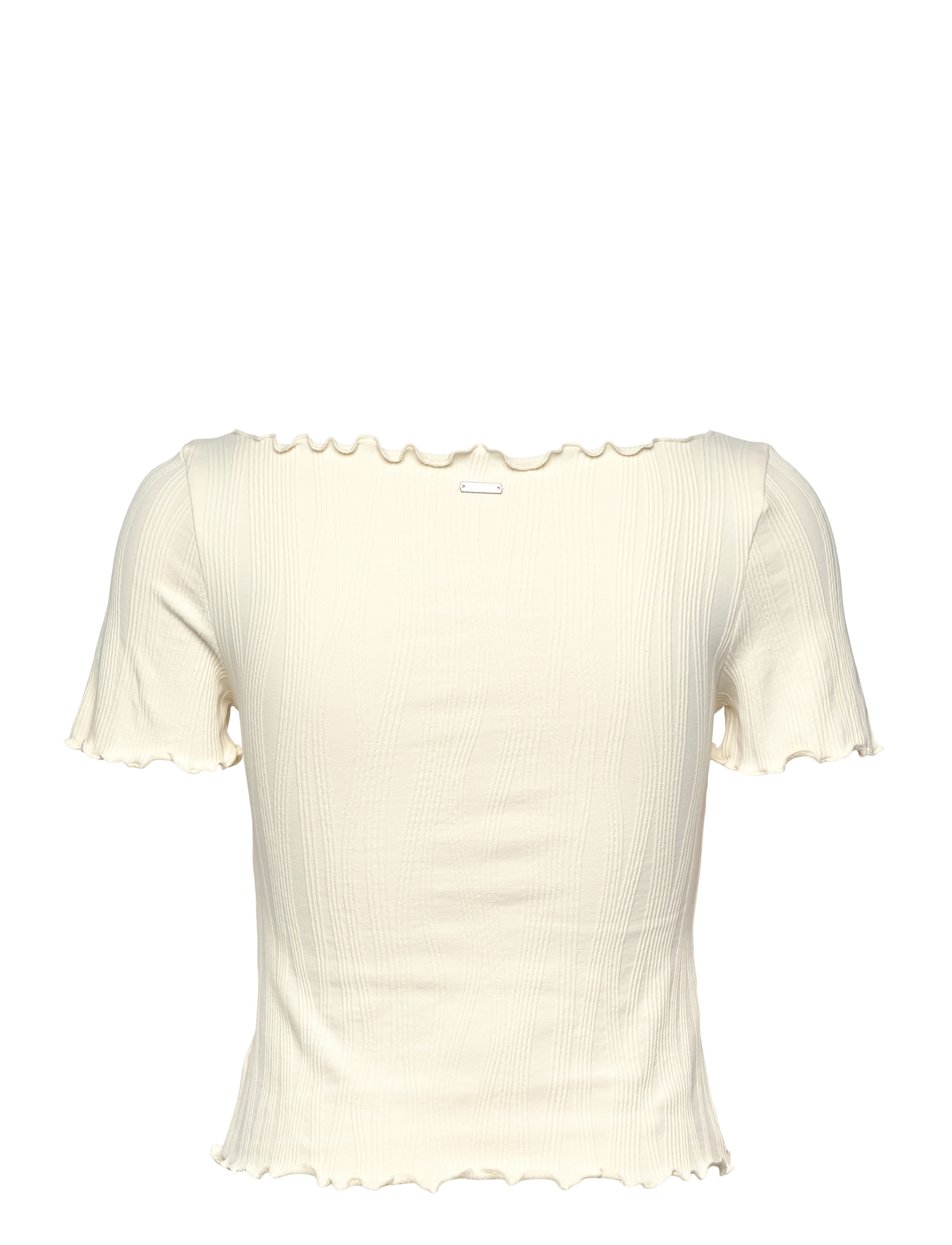 aim´n - Tulip Short Sleeve Top - t-shirts - almond white - 2