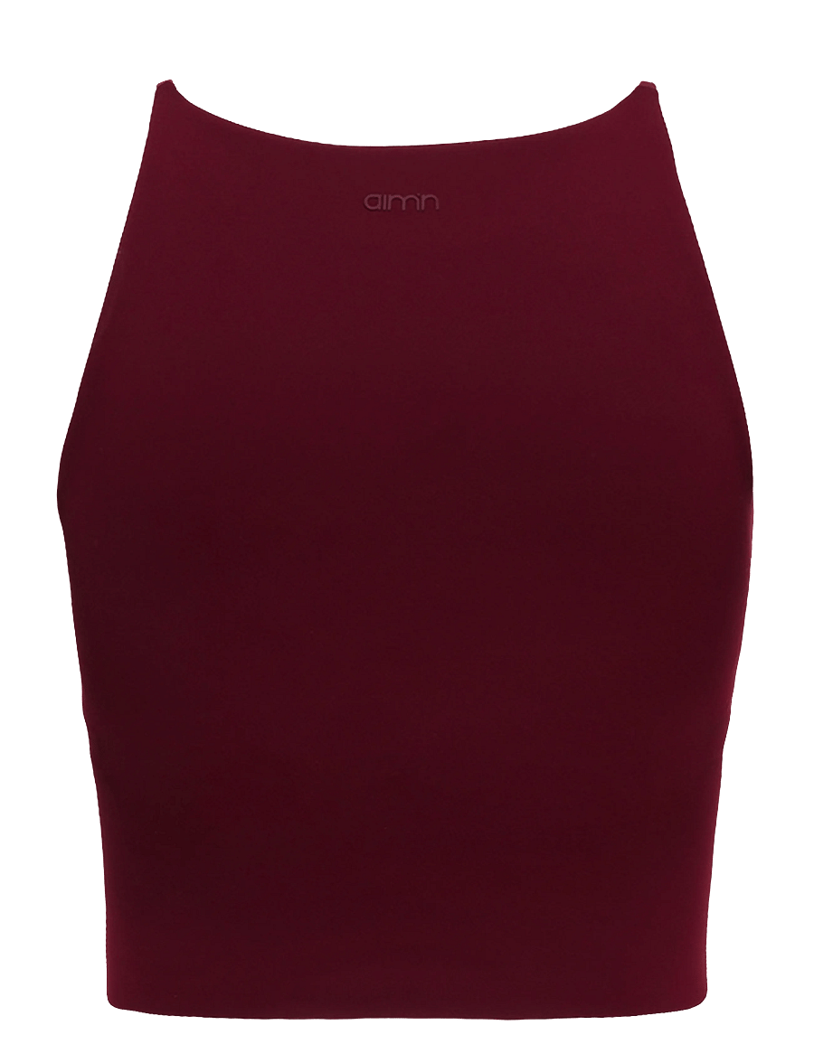 aim´n - Sense Halter Bralette - kerge toestus - merlot - 2