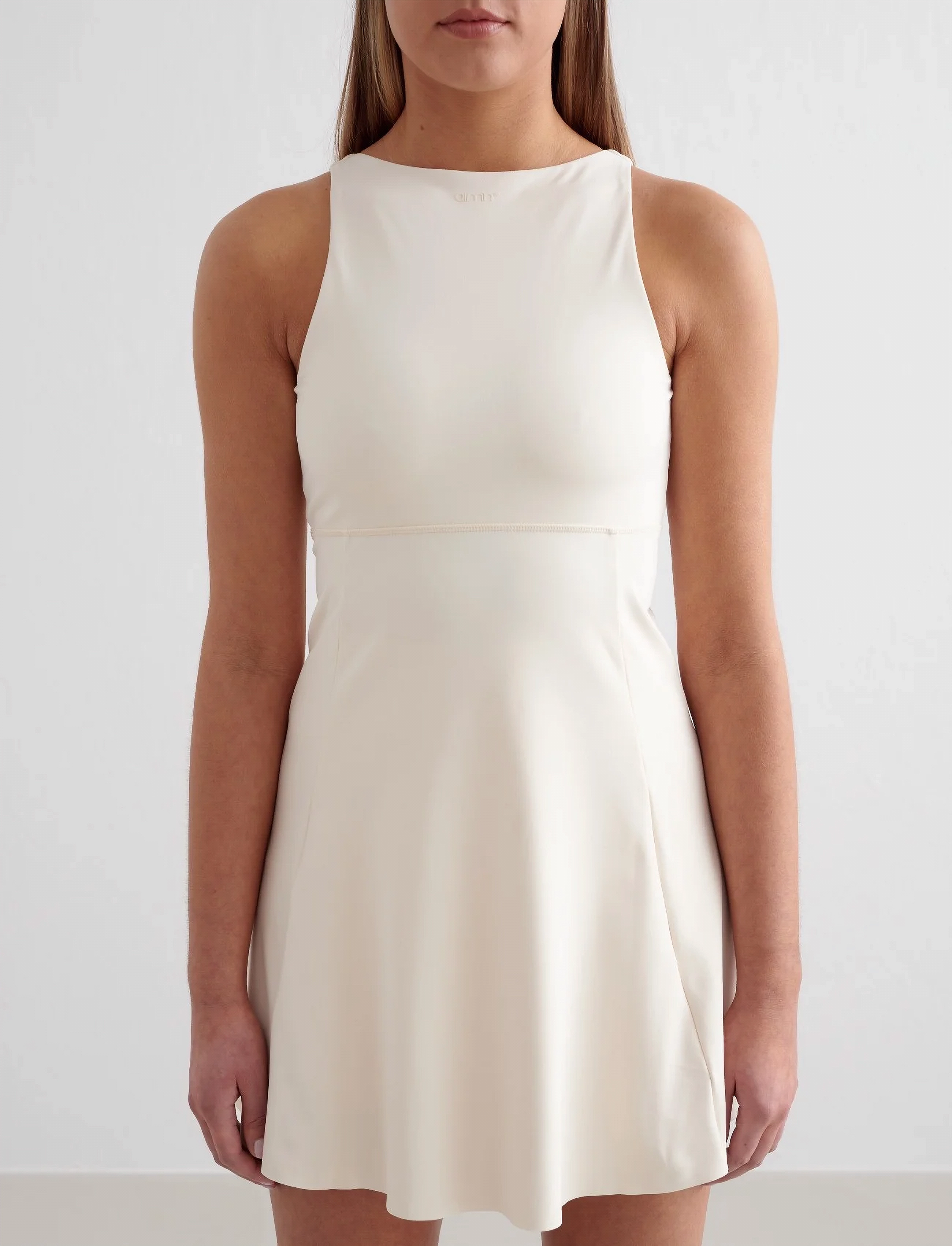 aim´n - Sense High Neck Dress - kleider & röcke - almond white - 4