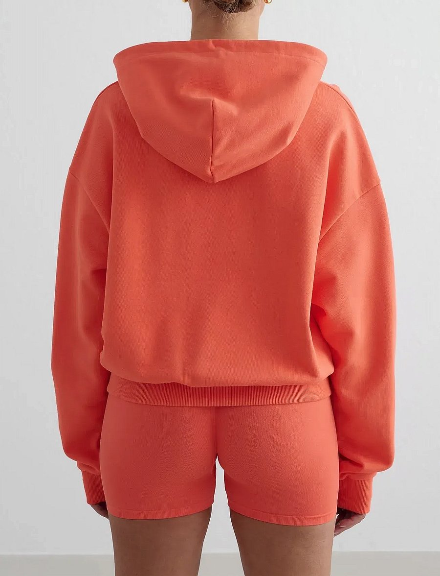 aim´n - Chunky Terry Hood - sweatshirts - tangerine chunky terry hood - 3