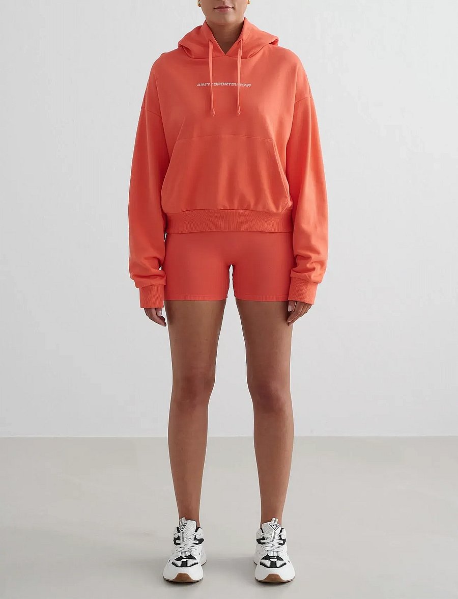 aim´n - Chunky Terry Hood - sweatshirts - tangerine chunky terry hood - 4