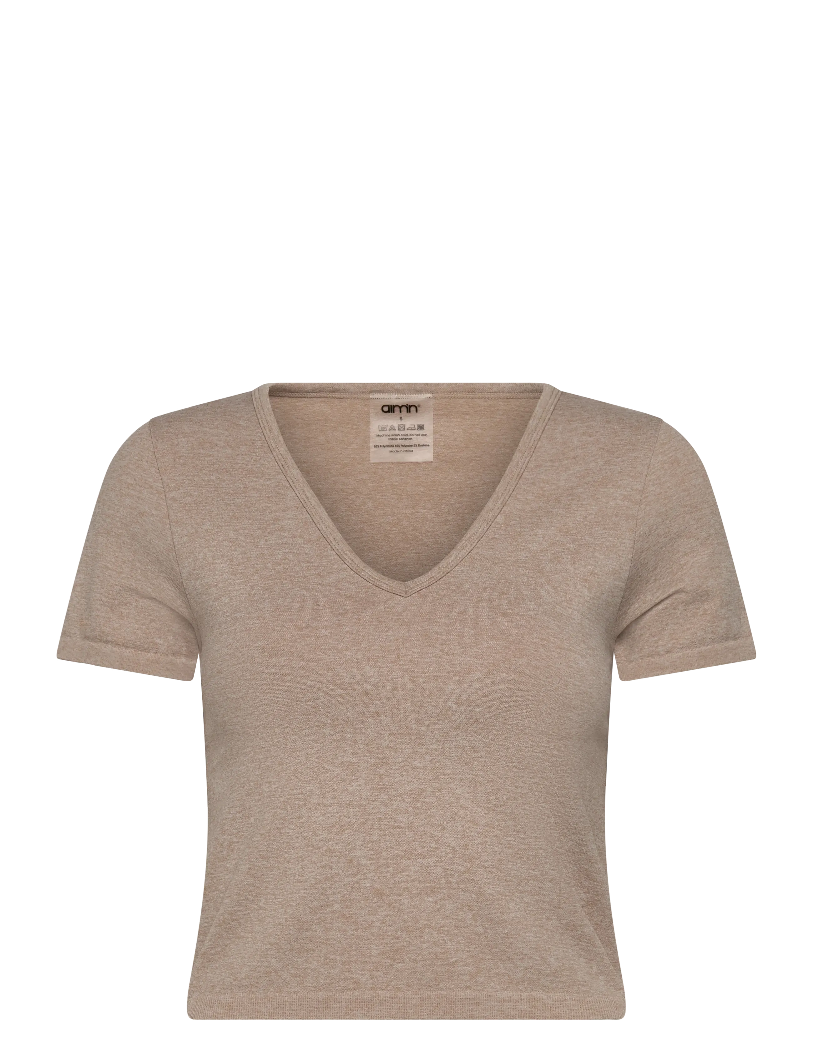 aim´n Shape Seamless Short Sleeve - Visa allt - BEIGE MELANGE / beige