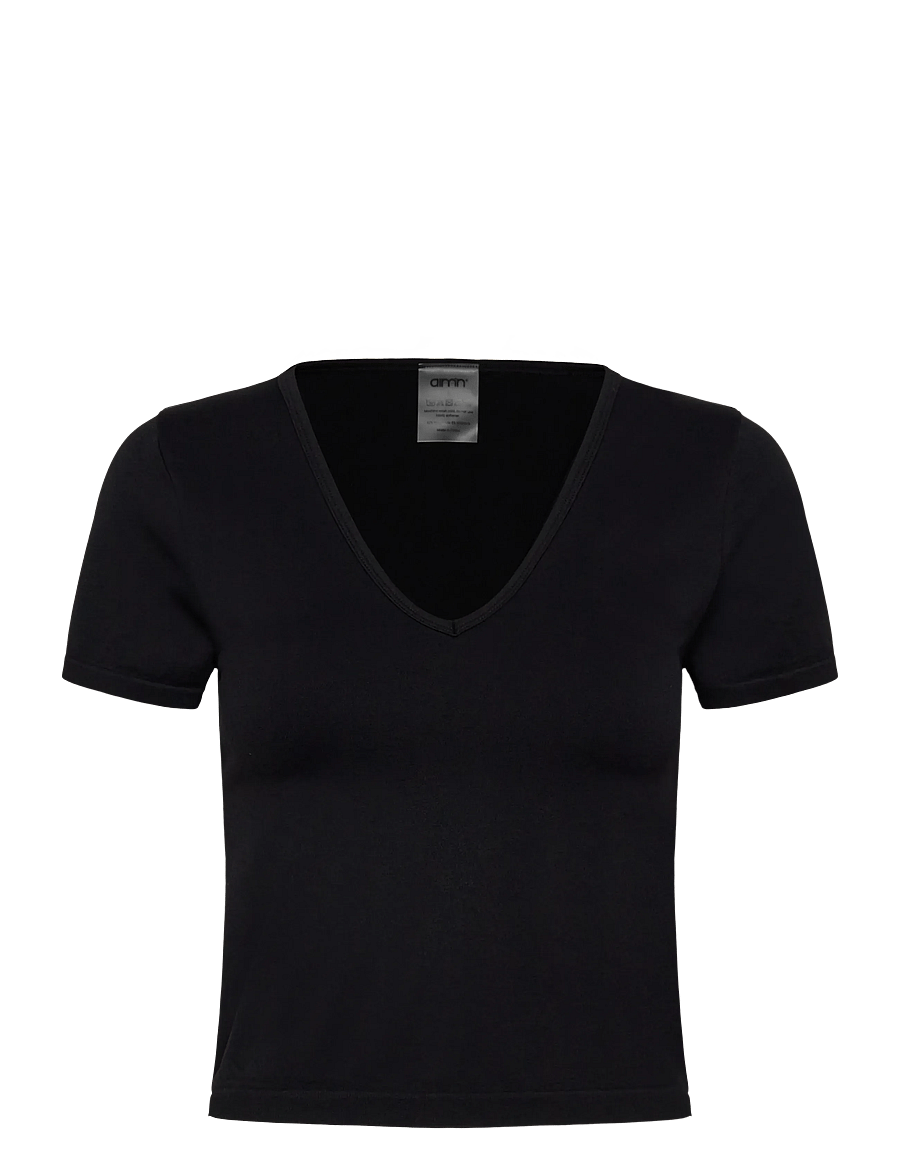 aim´n - Shape Seamless Short Sleeve - t-särgid - black - 1