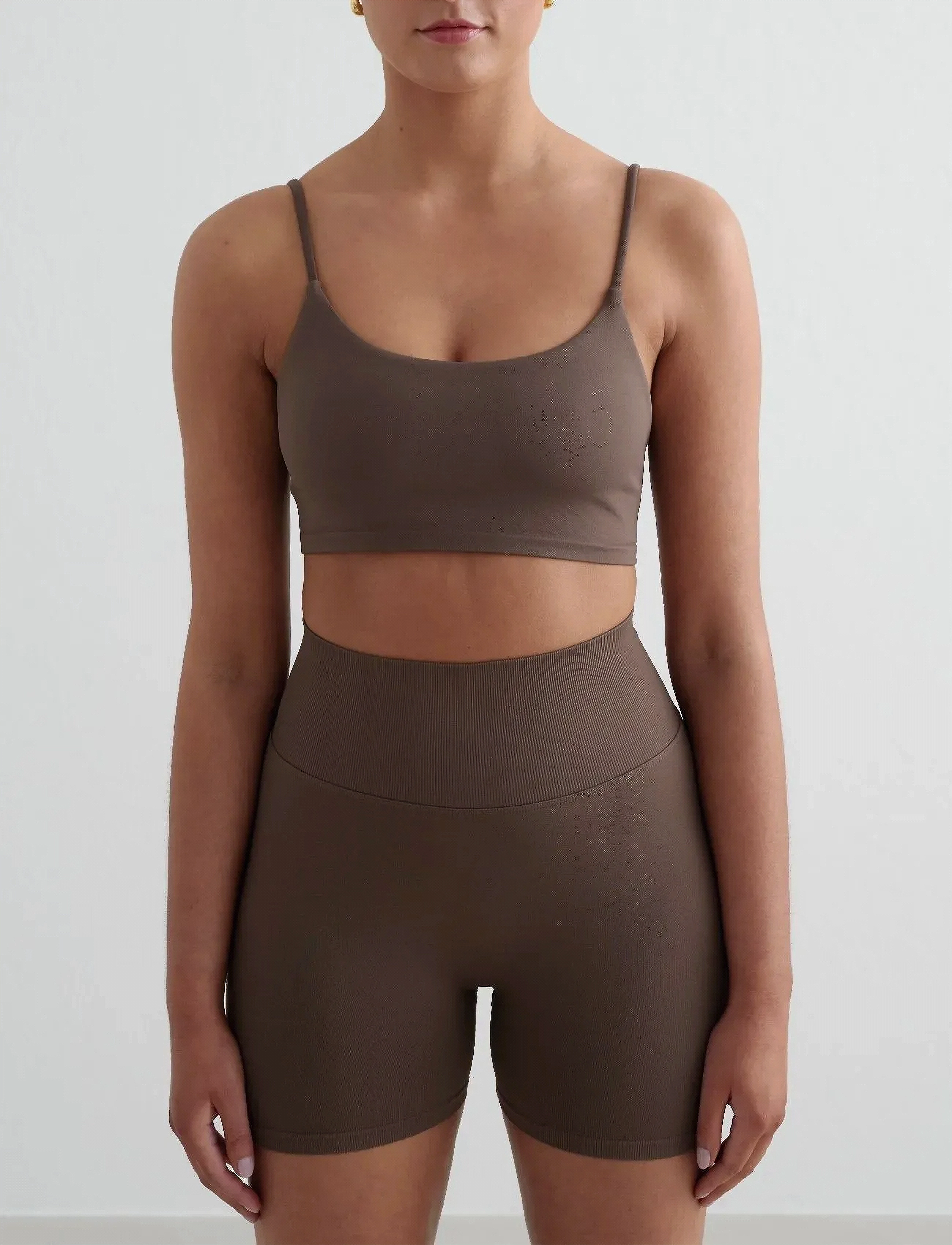 aim ́n Shape Seamless Strap Bra, Kvinder, Sømløs Bralette, Brun, Str: L