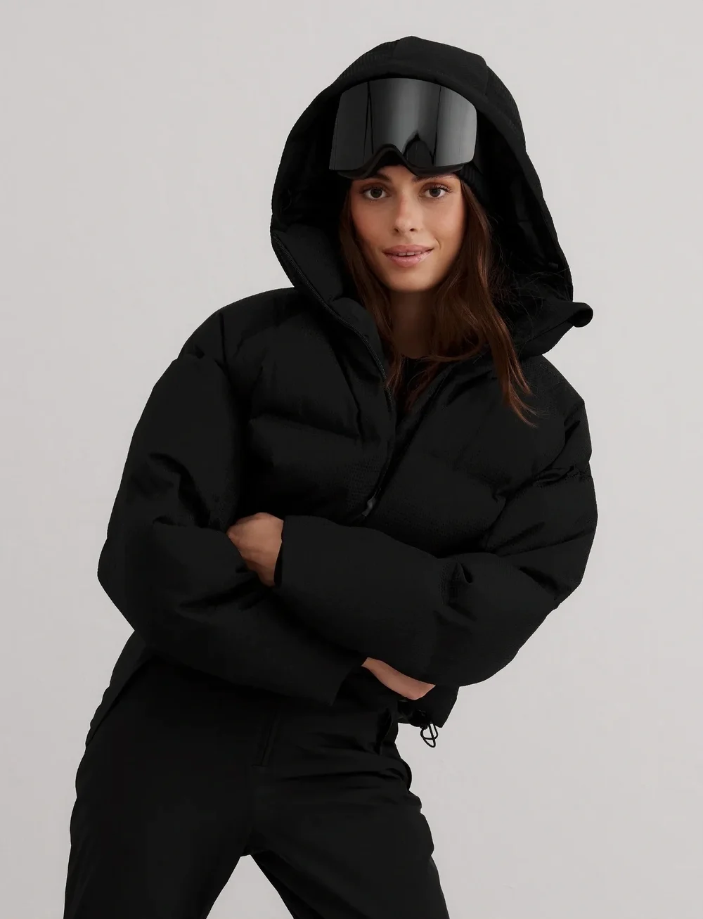 aim´n - Cortina Puffer Jacket - skitøj - black - 0