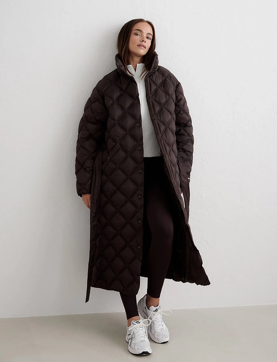 aim´n - Quilted Coat - dunjakker - chocolate - 0