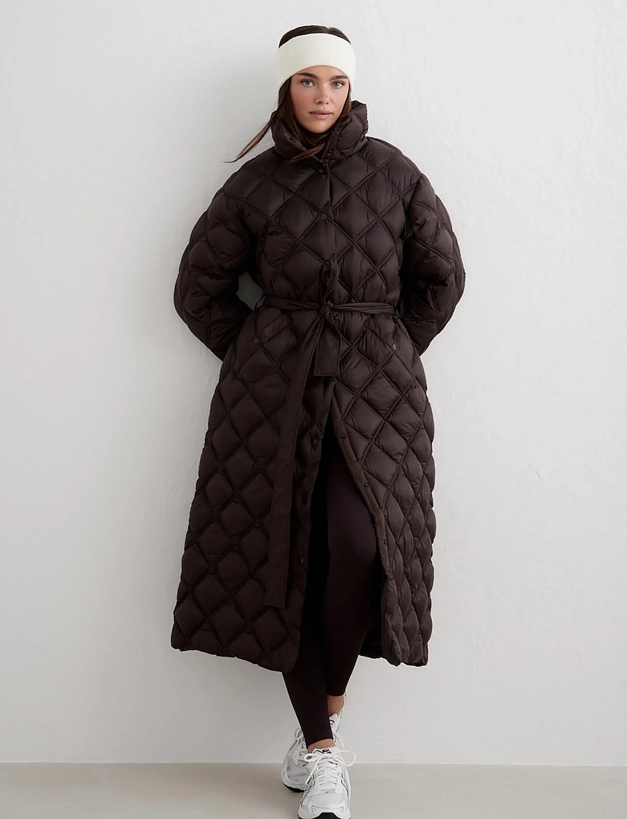 aim´n - Quilted Coat - dunjakker - chocolate - 5
