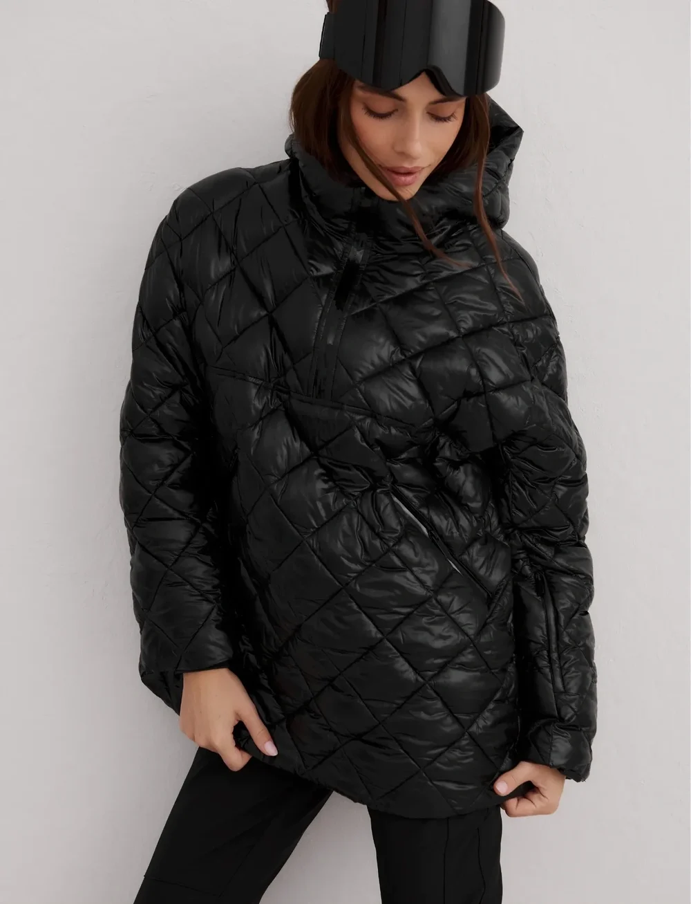aim´n - Luxe Quilted Anorak - ski wear - glossy black - 4