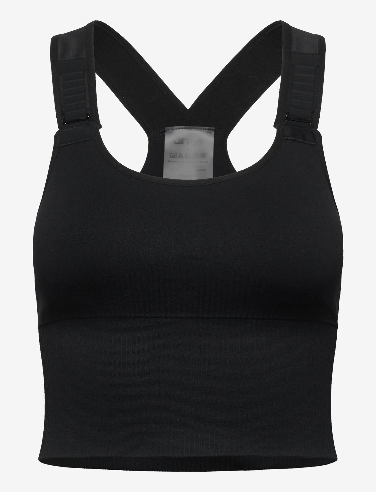 aim´n - Ribbed Seamless High Support Bralette - sports-bh'er - black - 1