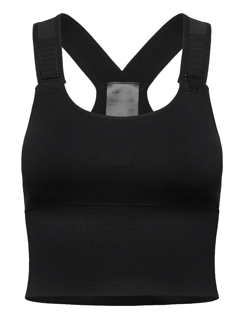 aim´n - Ribbed Seamless High Support Bralette - sports-bh'er - black - 1