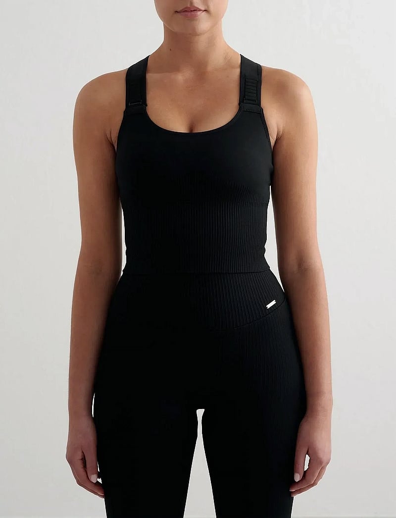 aim´n - Ribbed Seamless High Support Bralette - sports-bh'er - black - 0