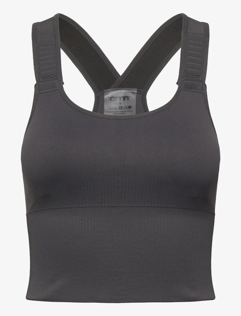 aim´n - Ribbed Seamless High Support Bralette - sport-bhs - shadow grey - 1