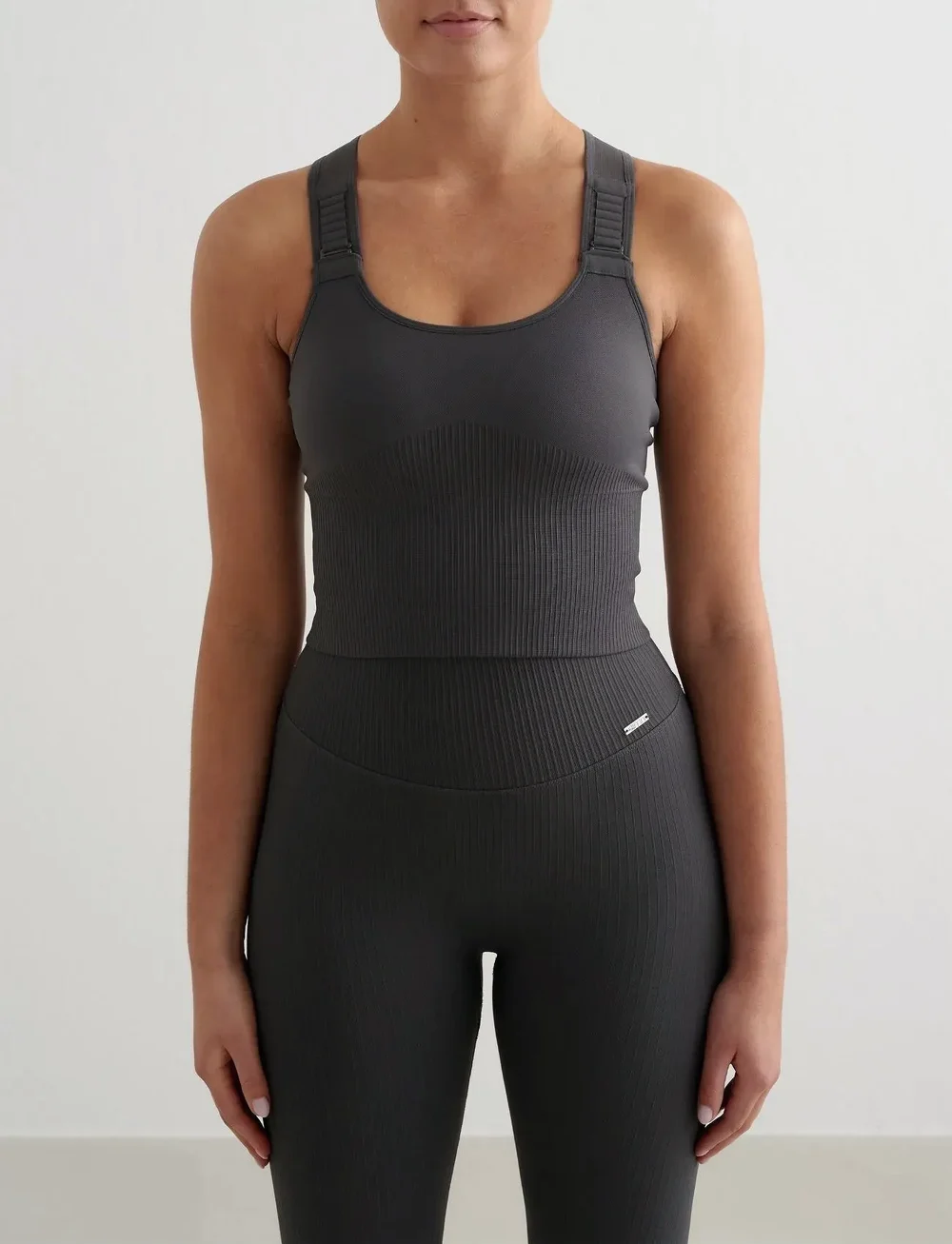 aim´n - Ribbed Seamless High Support Bralette - sport-bhs - shadow grey - 0