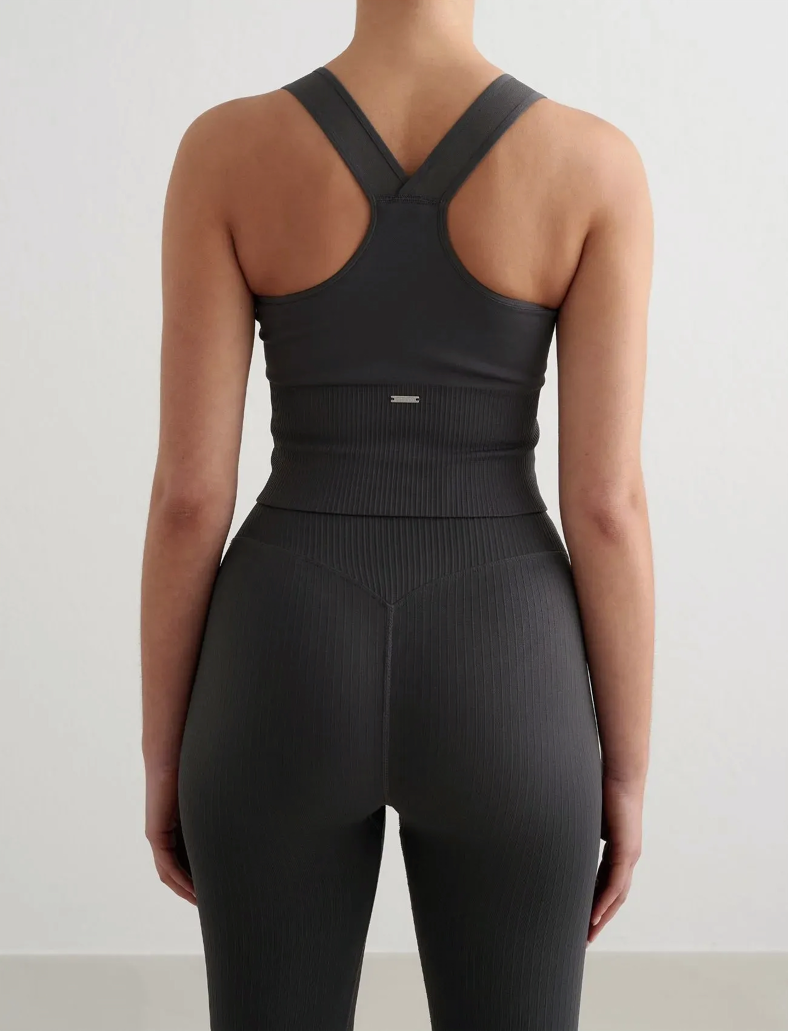 aim´n - Ribbed Seamless High Support Bralette - sport brjóstahaldarar - shadow grey - 3