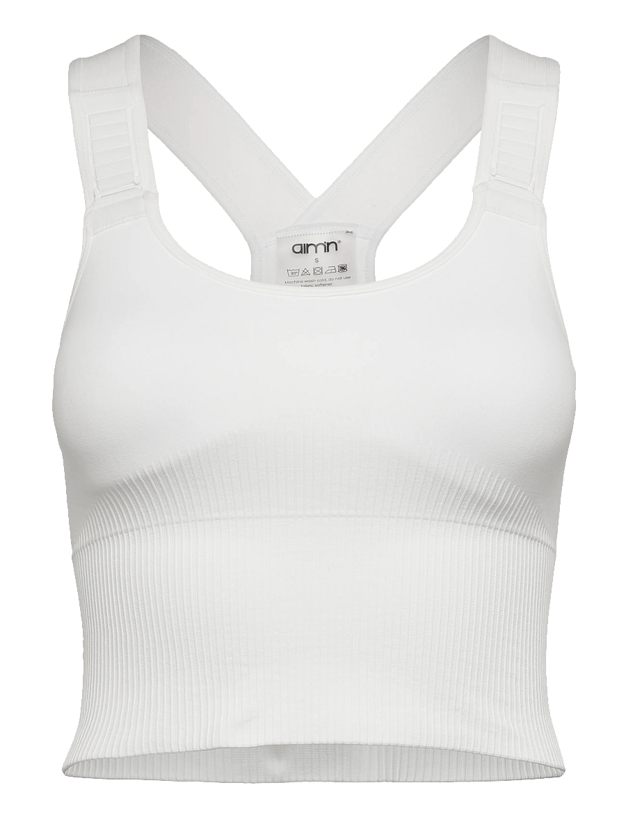 aim´n - Ribbed Seamless High Support Bralette - sport-bhs - white - 1