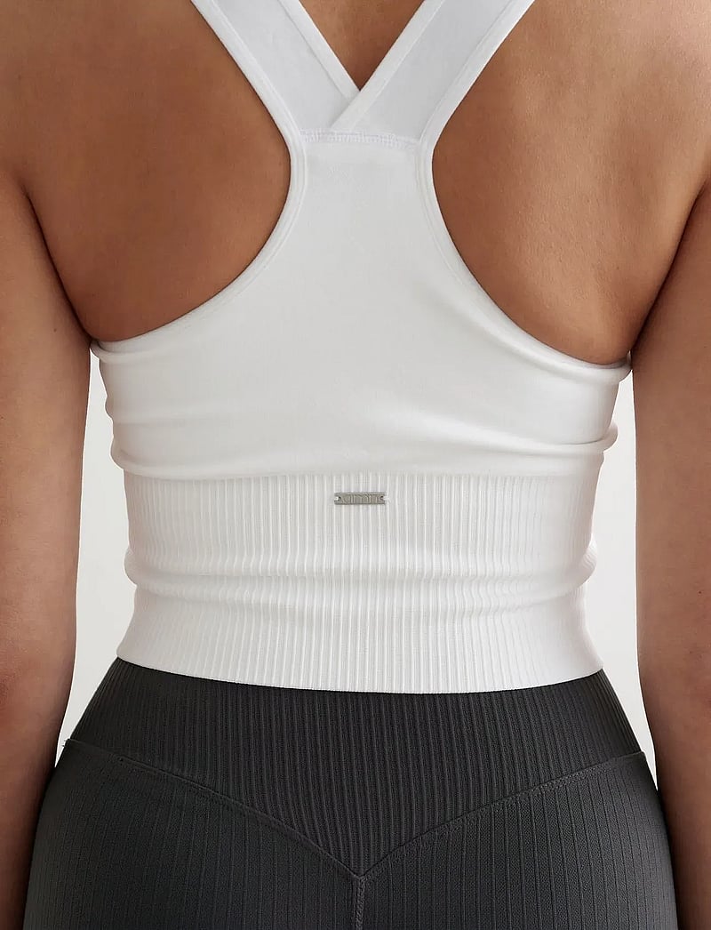 aim´n - Ribbed Seamless High Support Bralette - spordirinnahoidjad - white - 5