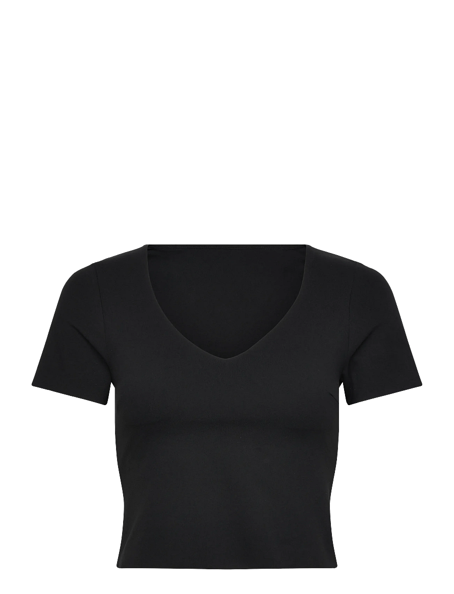 aim´n - Sense Short Sleeve Bralette - t-shirts - black - 1