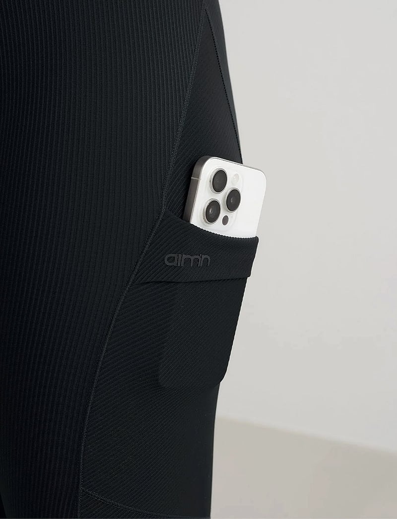 aim´n - Ribbed Performance Pocket Tights - tights - black - 3