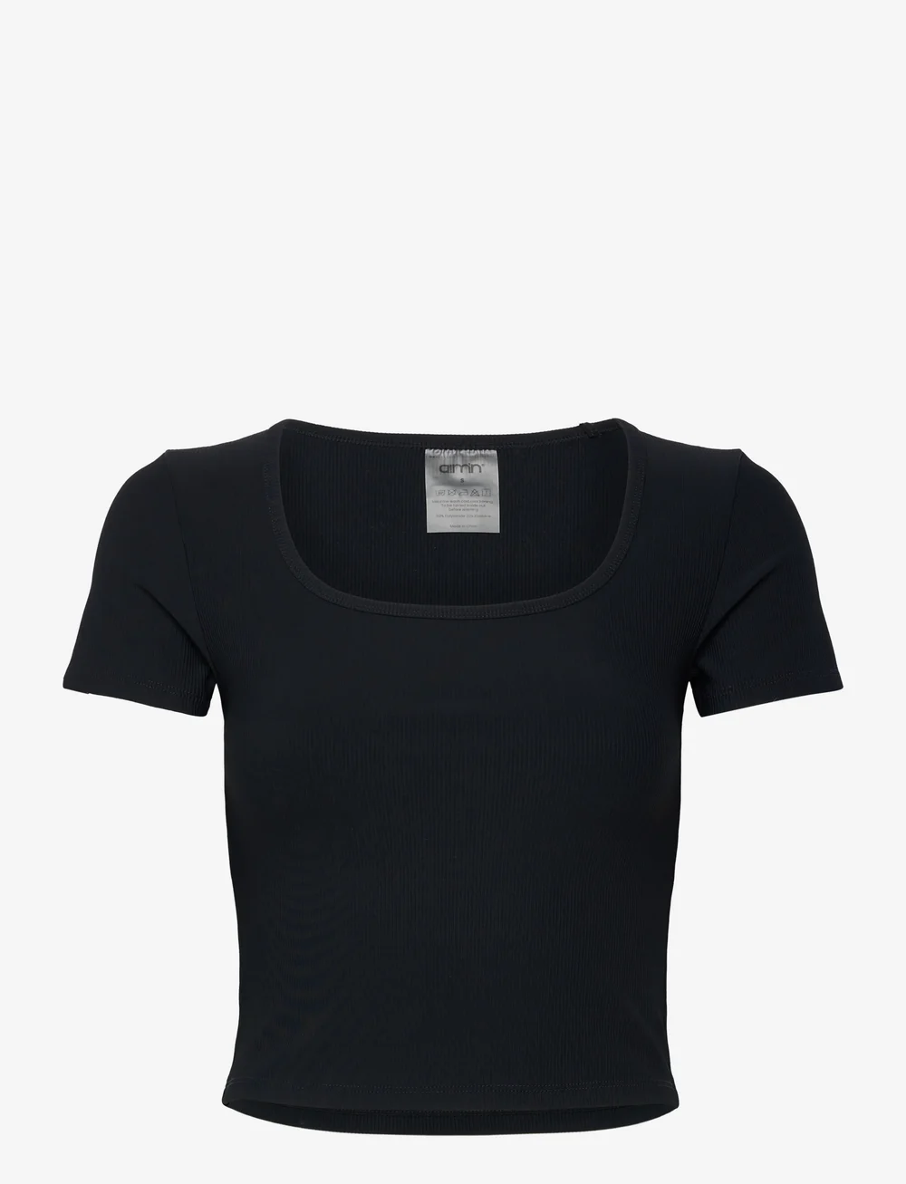 aim´n - Ribbed Performance Short Sleeve - nabapluusid - black - 1