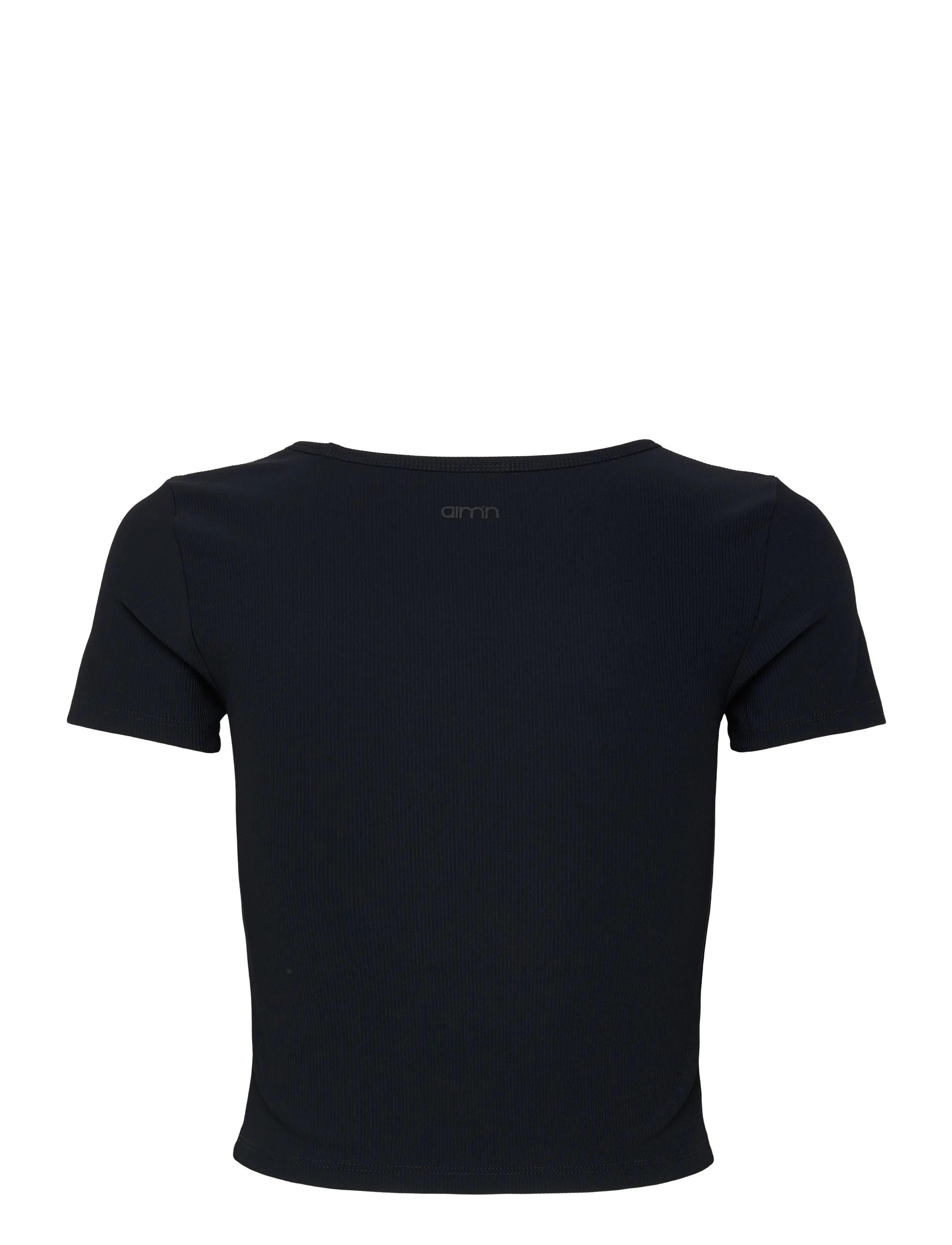 aim´n - Ribbed Performance Short Sleeve - nabapluusid - black - 2