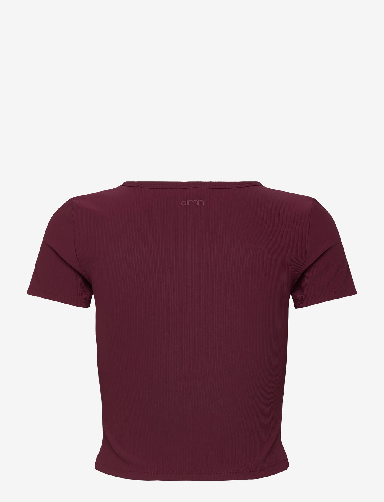 aim´n - Ribbed Performance Short Sleeve - crop tops - cherry - 2