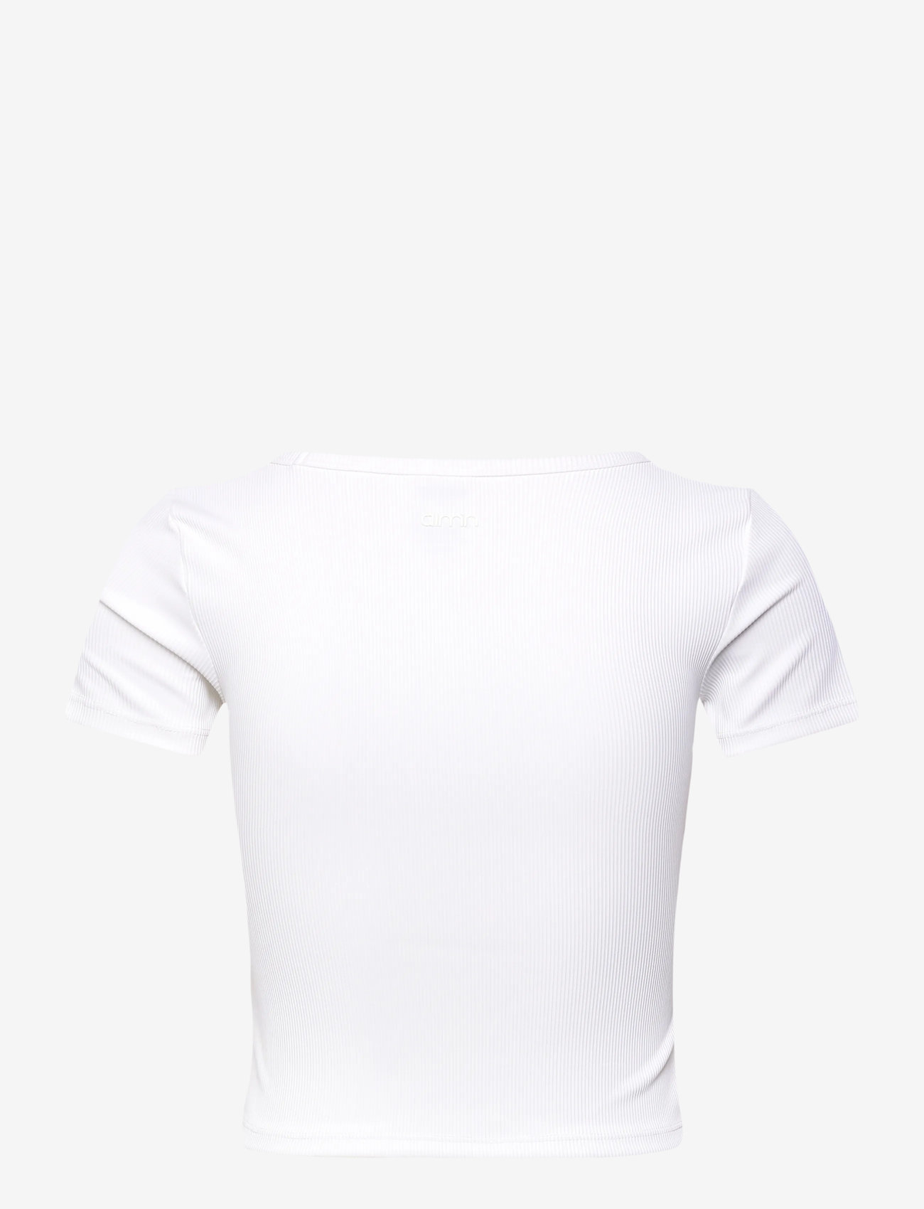 aim´n - Ribbed Performance Short Sleeve - crop tops - white - 2