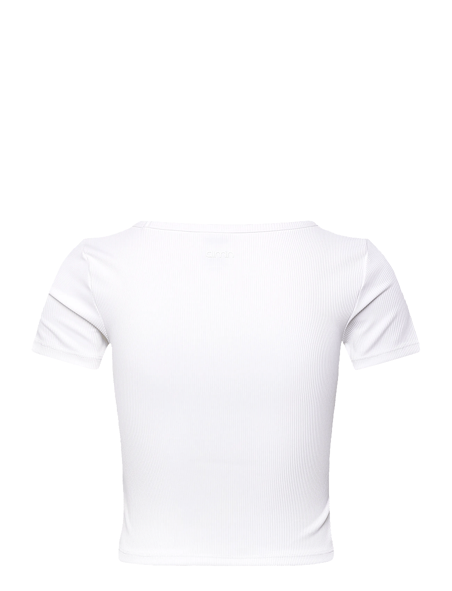 aim´n - Ribbed Performance Short Sleeve - nabapluusid - white - 2