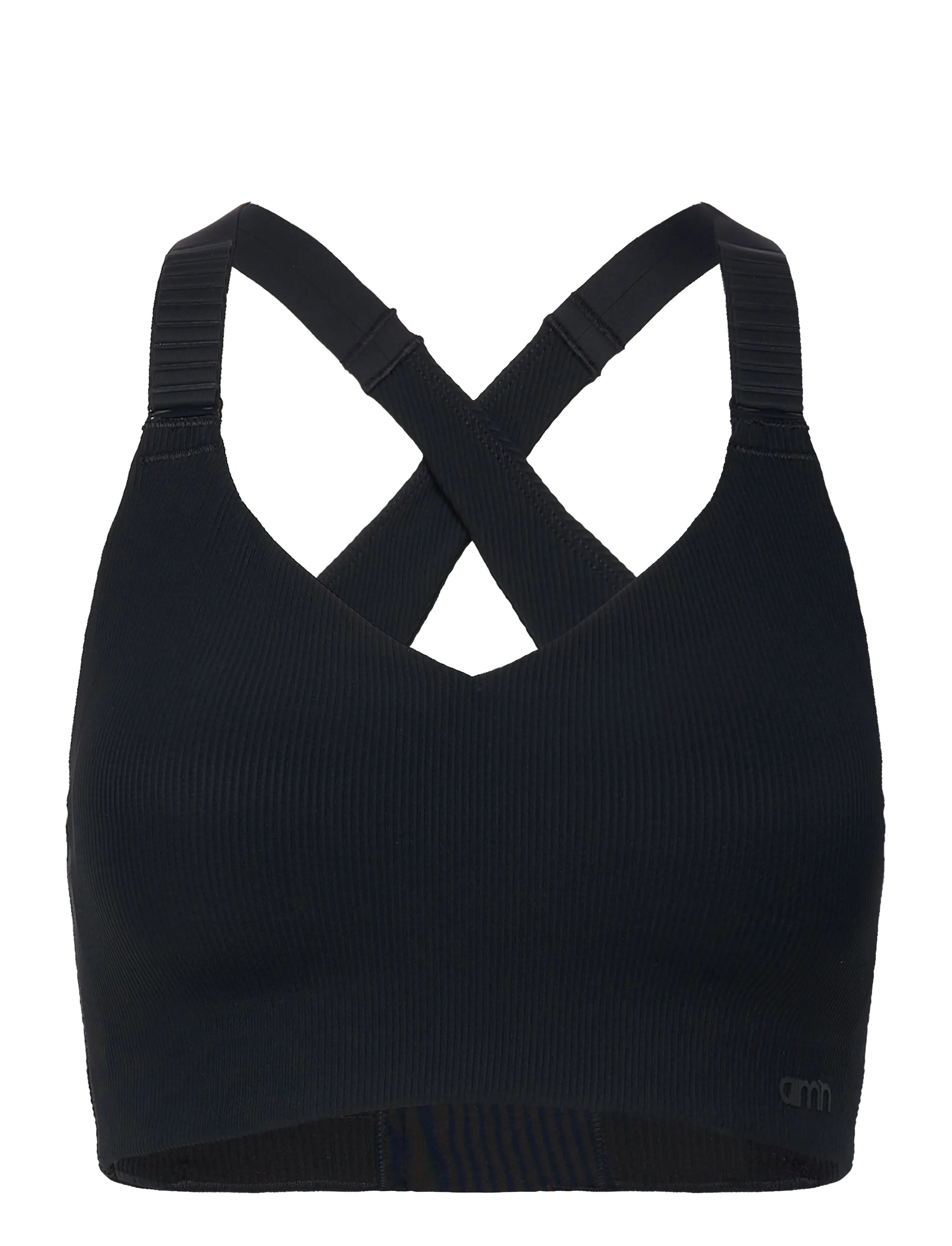 aim´n Ribbed Performance Support Bra - Kampagne - BLACK / black