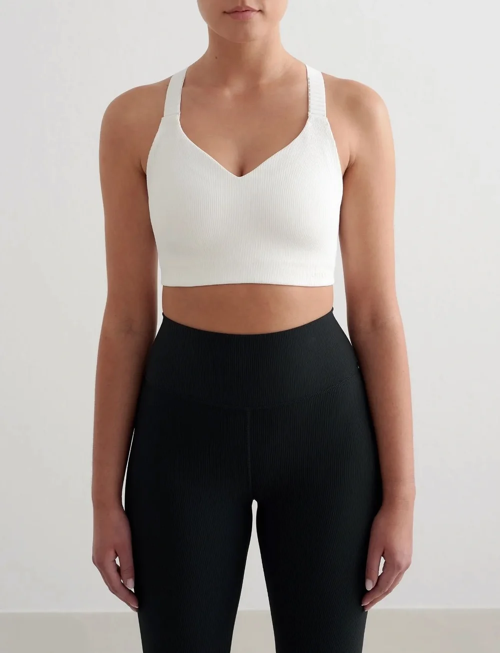 aim´n - Ribbed Performance Support Bra - sports-bh'er - white - 0