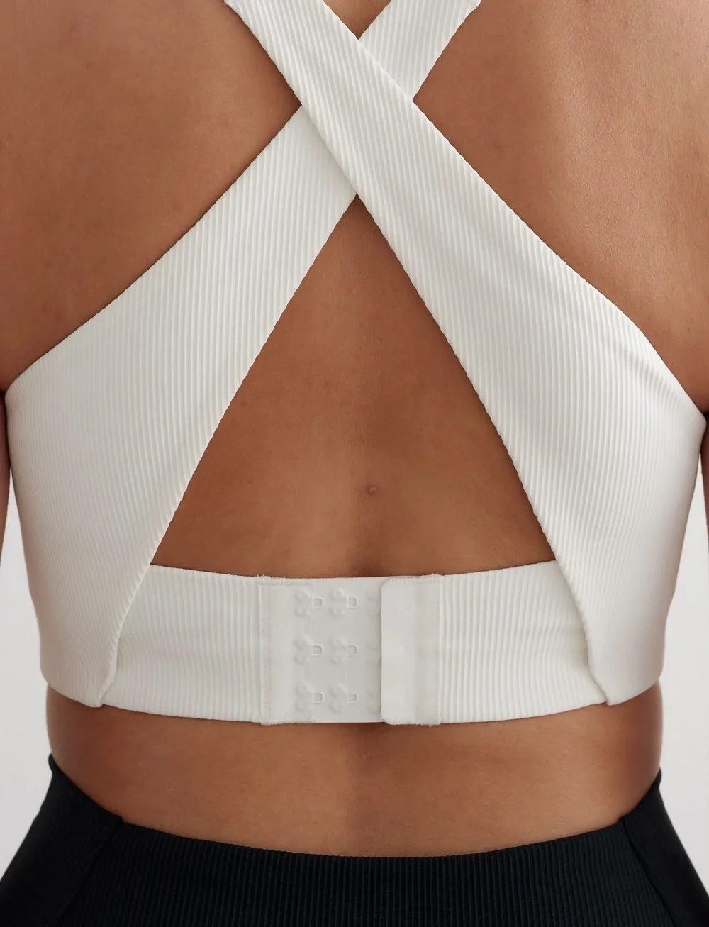 aim´n - Ribbed Performance Support Bra - sports-bh'er - white - 5