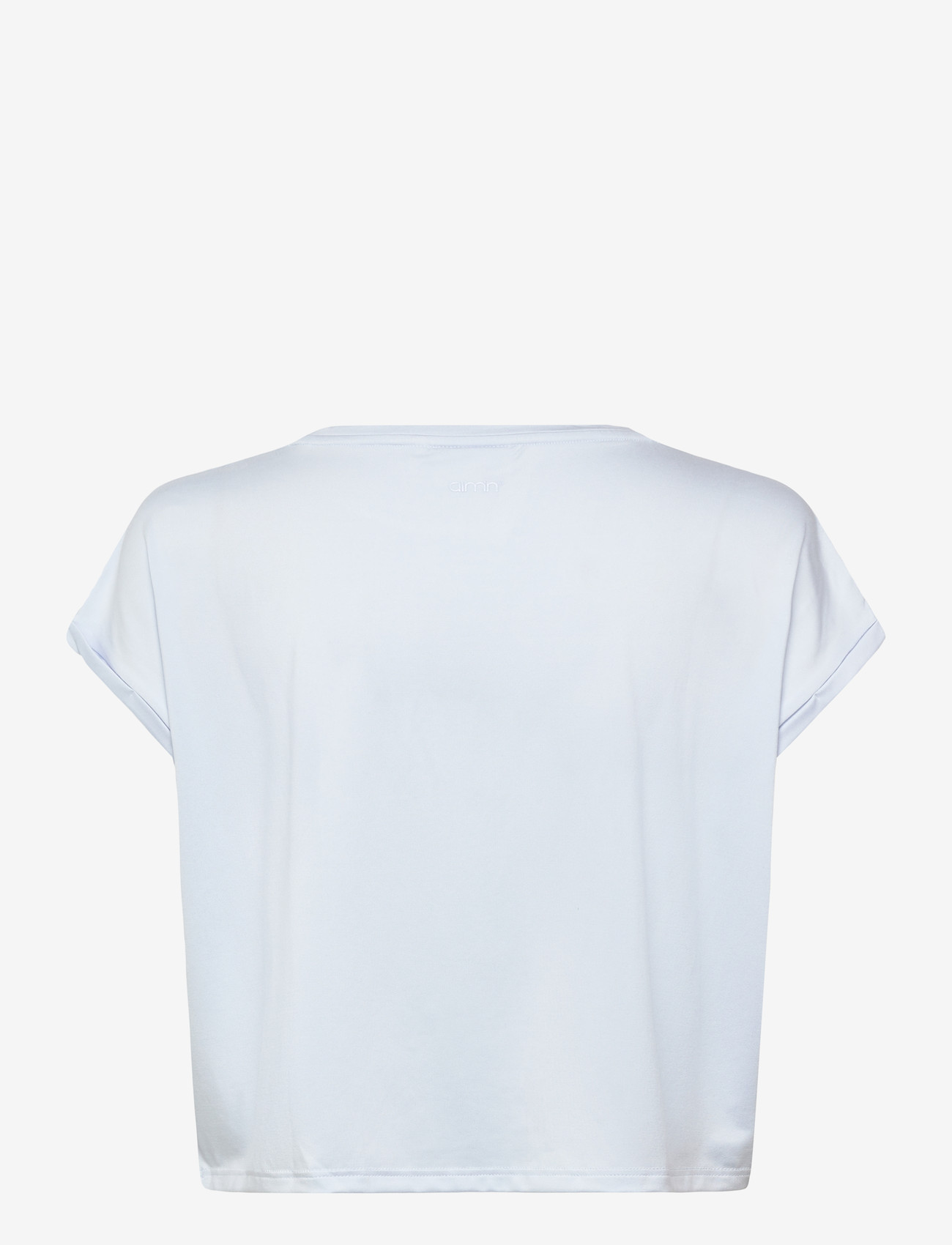 aim´n - Soft Basic Roll Sleeve Top - crop tops - aura - 2